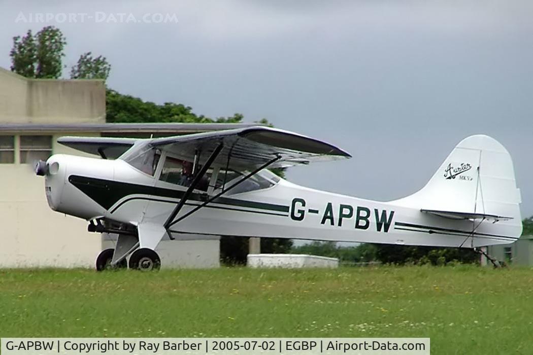 G-APBW, 1957 Auster 5A C/N 3405, G-APBW   Auster 5A Alpha [3405] Kemble~G 02/07/2005