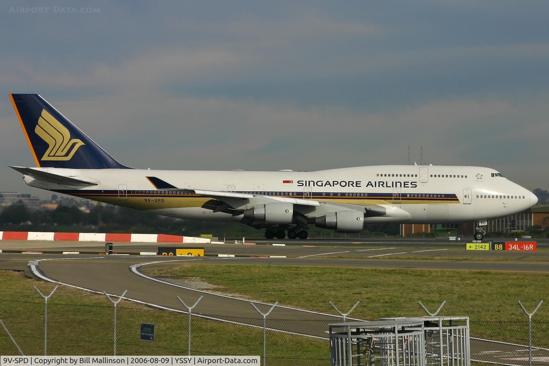 9V-SPD, Boeing 747-412 C/N 26552, taxi from 34L