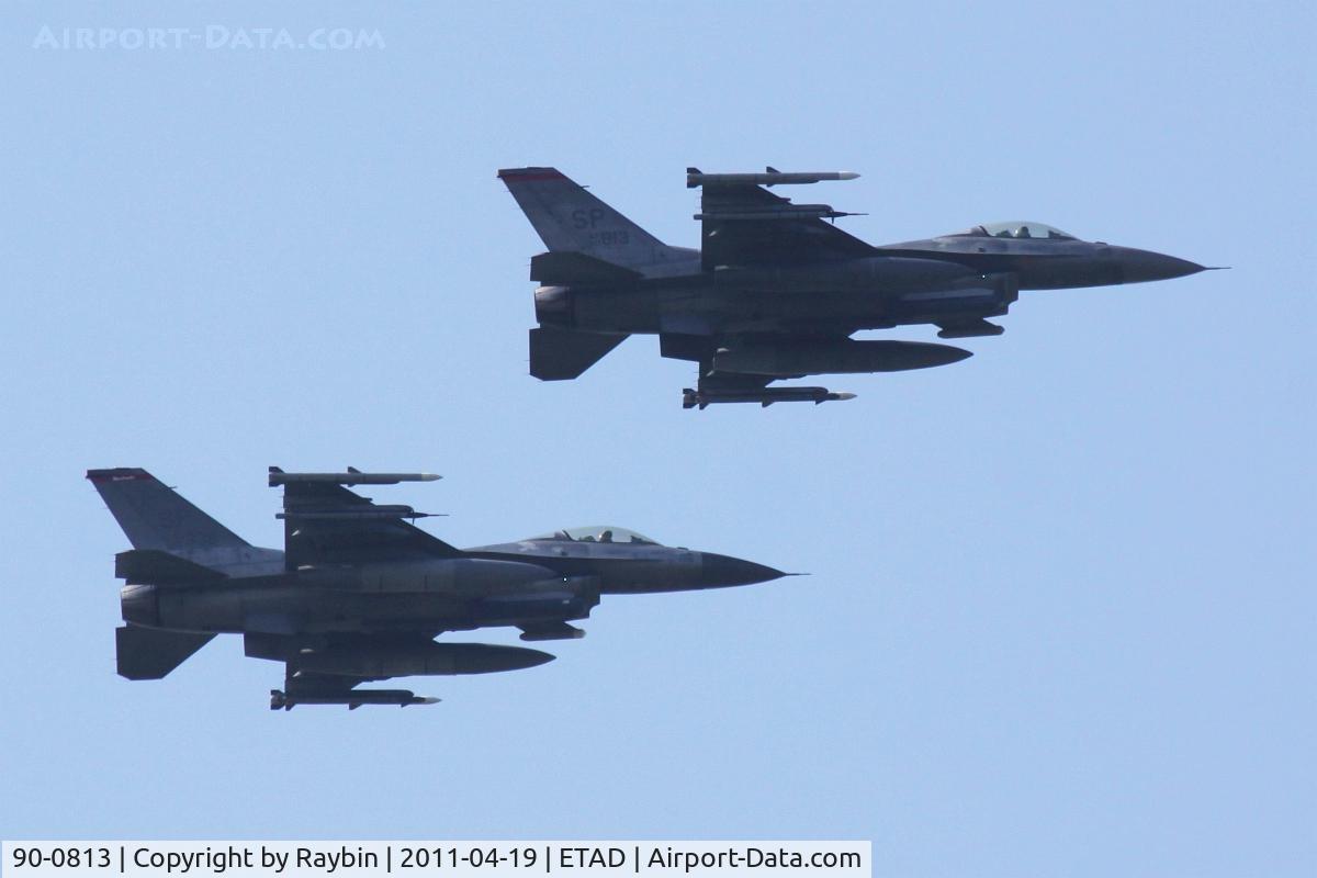 90-0813, 1990 General Dynamics F-16CG Night Falcon C/N CC-13, Coming home to ETAD with 91-0338