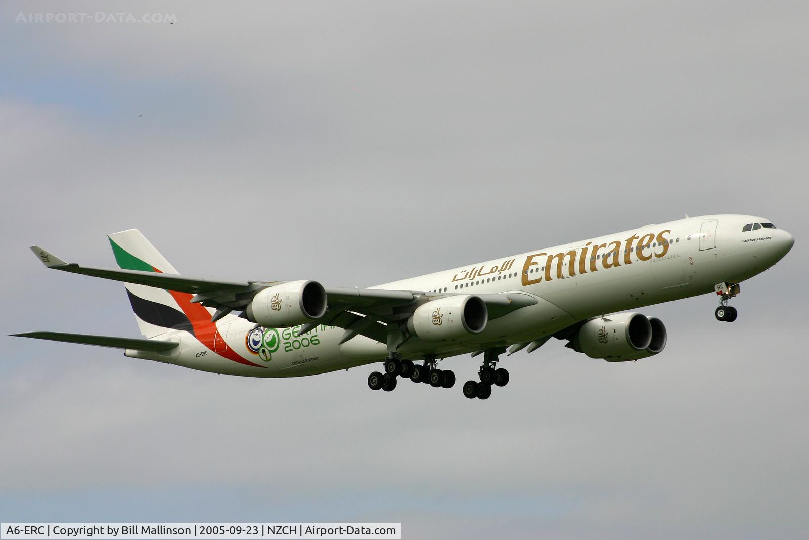 A6-ERC, 2003 Airbus A340-541 C/N 485, finals to 02