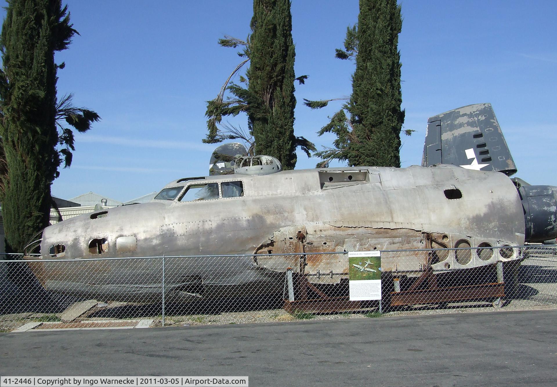 41-2446, 1941 Boeing B-17E Flying Fortress C/N 2257, Boeing B-17E Flying Fortress (forward fuselage only) at the Planes of Fame Air Museum, Chino CA
