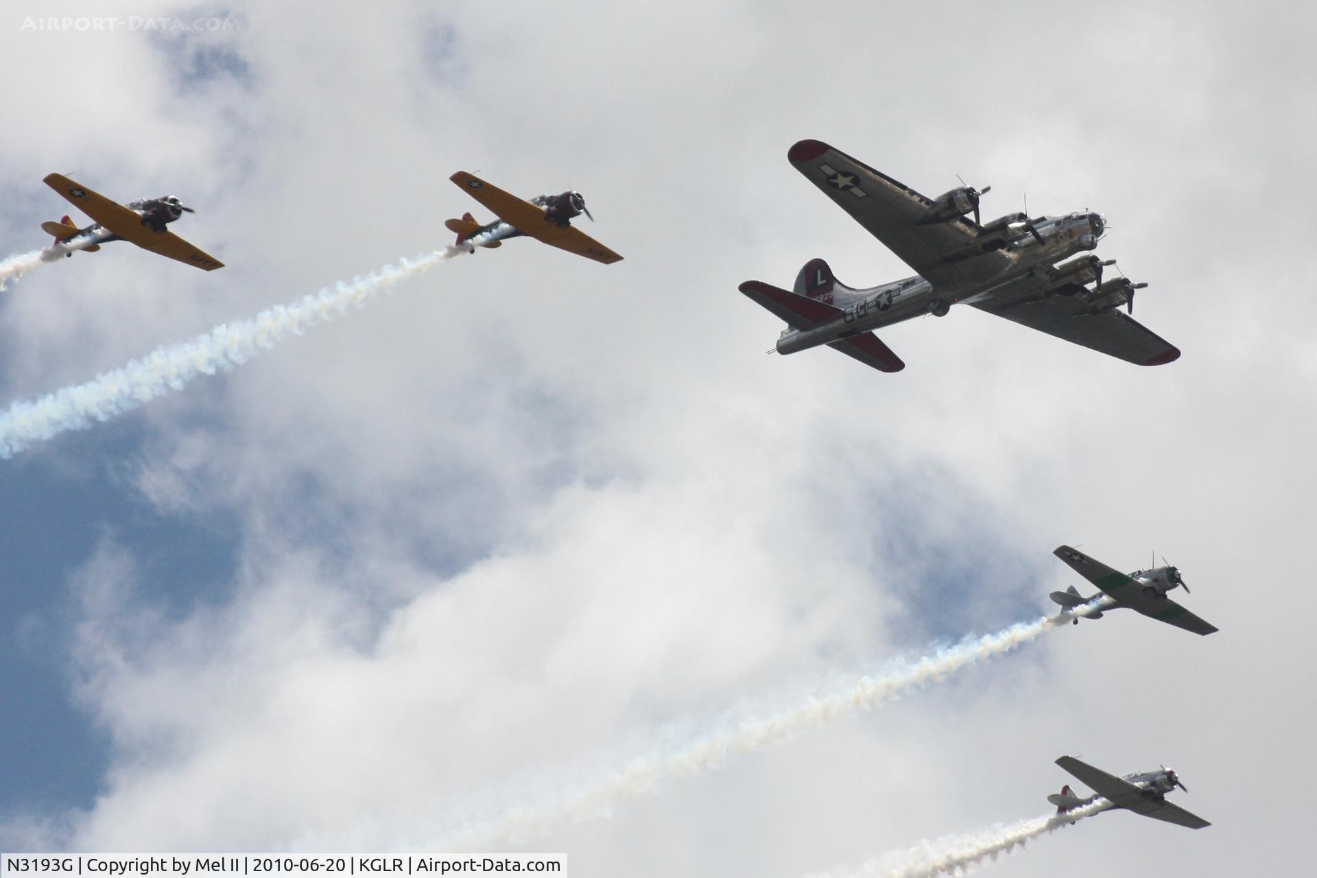 N3193G, 1944 Boeing B-17G Flying Fortress C/N 77255, Yankee Lady & The Scream'n Rebels at the 2010 Wings Over Gaylord Air Show.