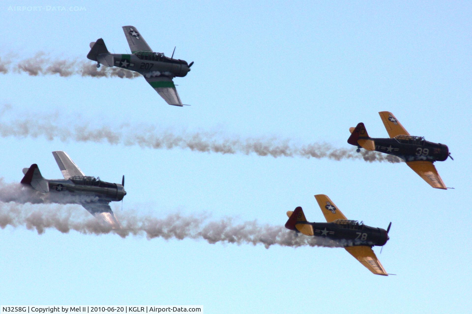 N3258G, North American AT-6D Texan C/N 43839, The Scream'n Rebels at the 2010 Wings Over Gaylord Air Show.