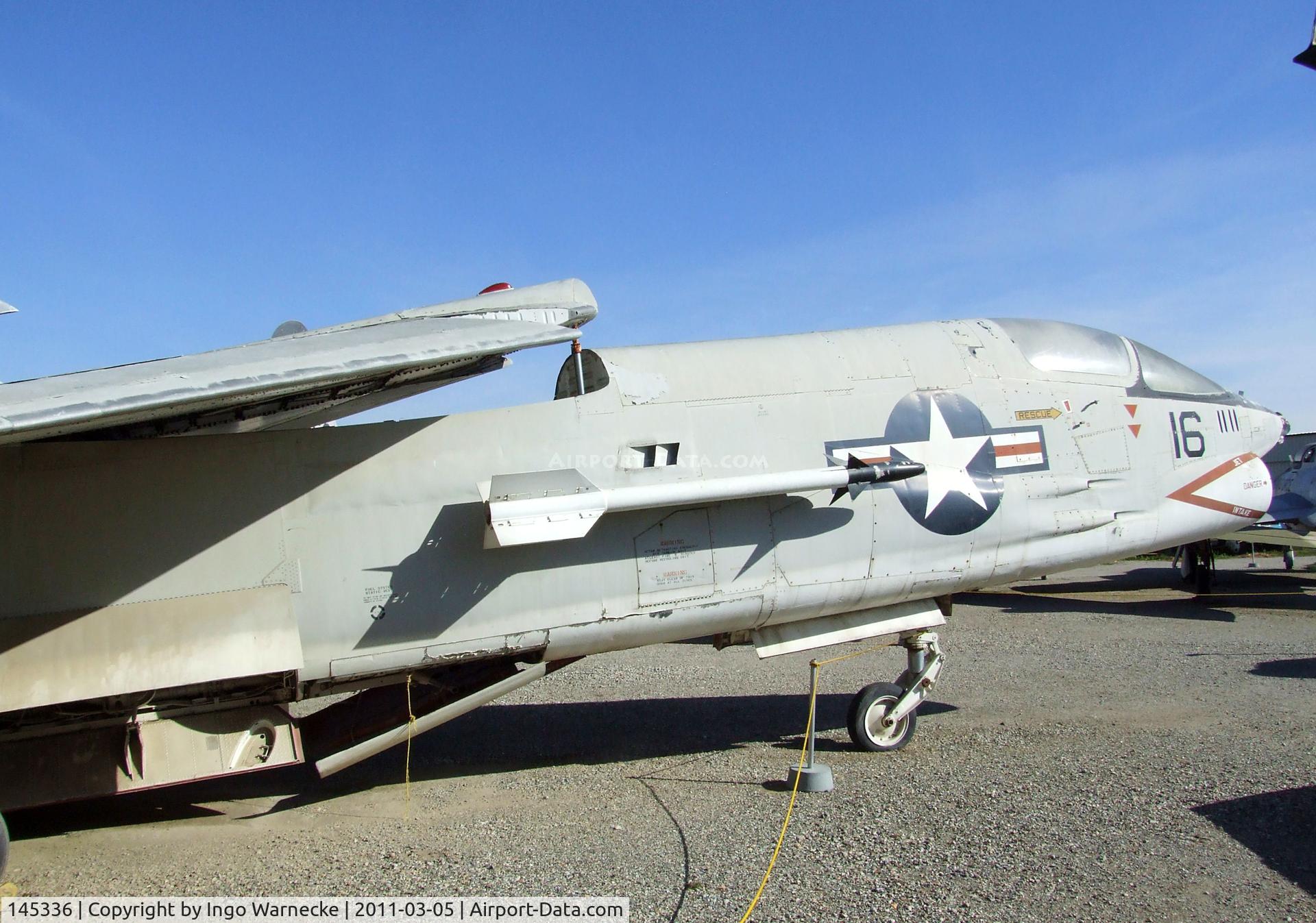 145336, Vought TF-8A Crusader C/N 260, Vought F-8A (F8U-1) Crusader at the Planes of Fame Air Museum, Chino CA