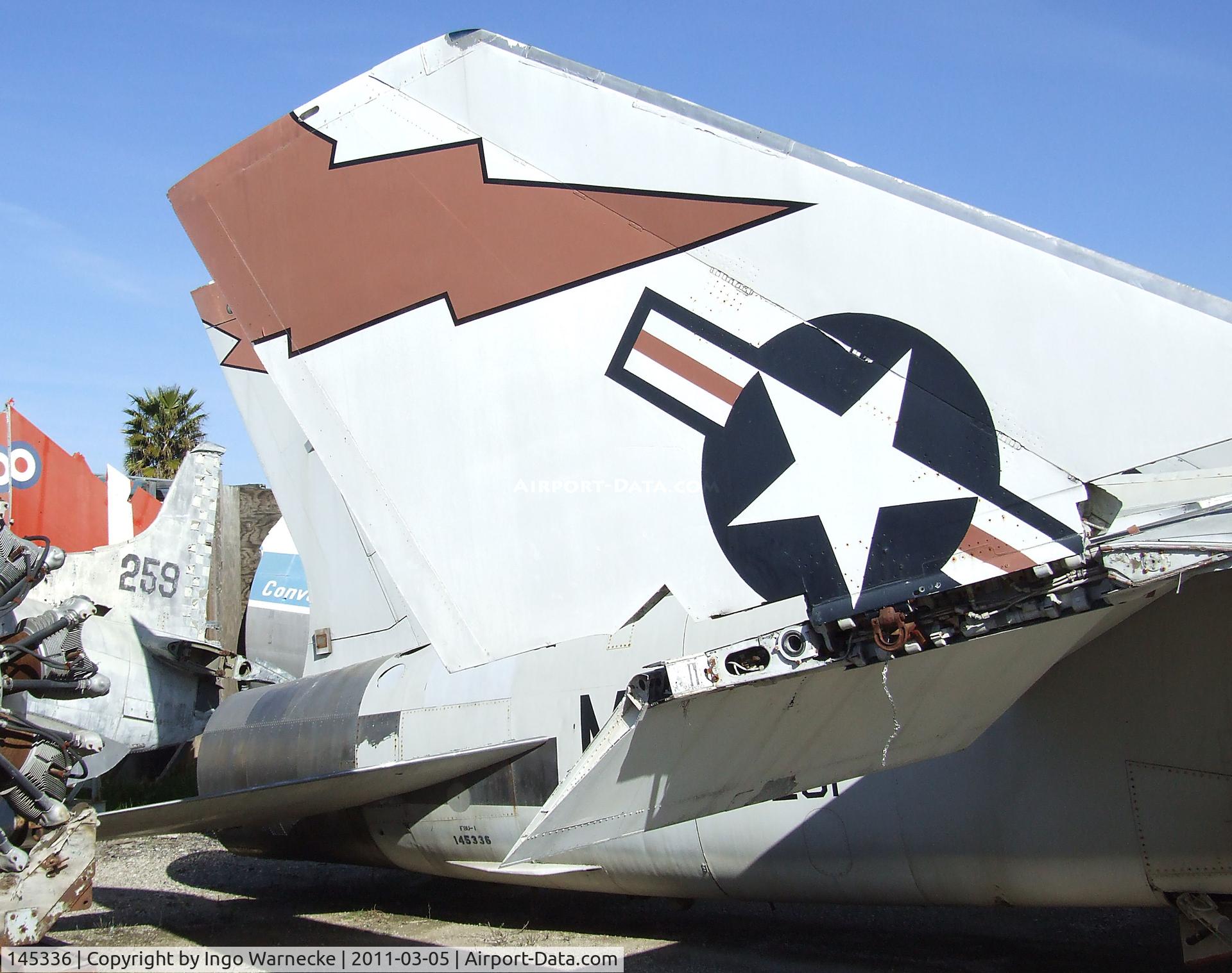 145336, Vought TF-8A Crusader C/N 260, Vought F-8A (F8U-1) Crusader at the Planes of Fame Air Museum, Chino CA