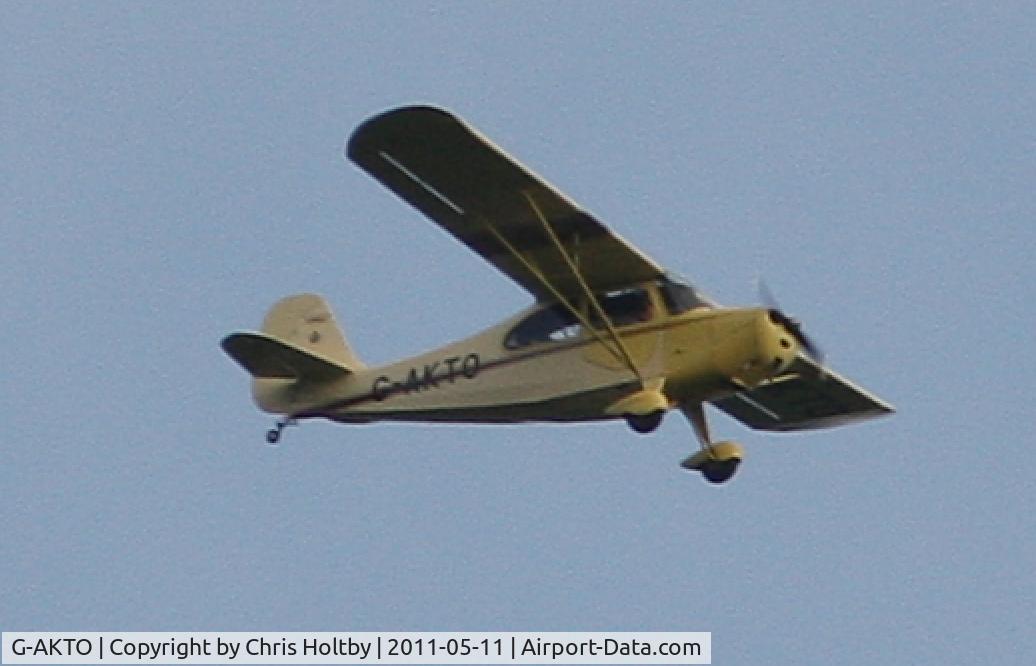 G-AKTO, 1946 Aeronca 7AC Champion C/N 7AC-940, In flight over Potters Bar, Herts 11.5.11