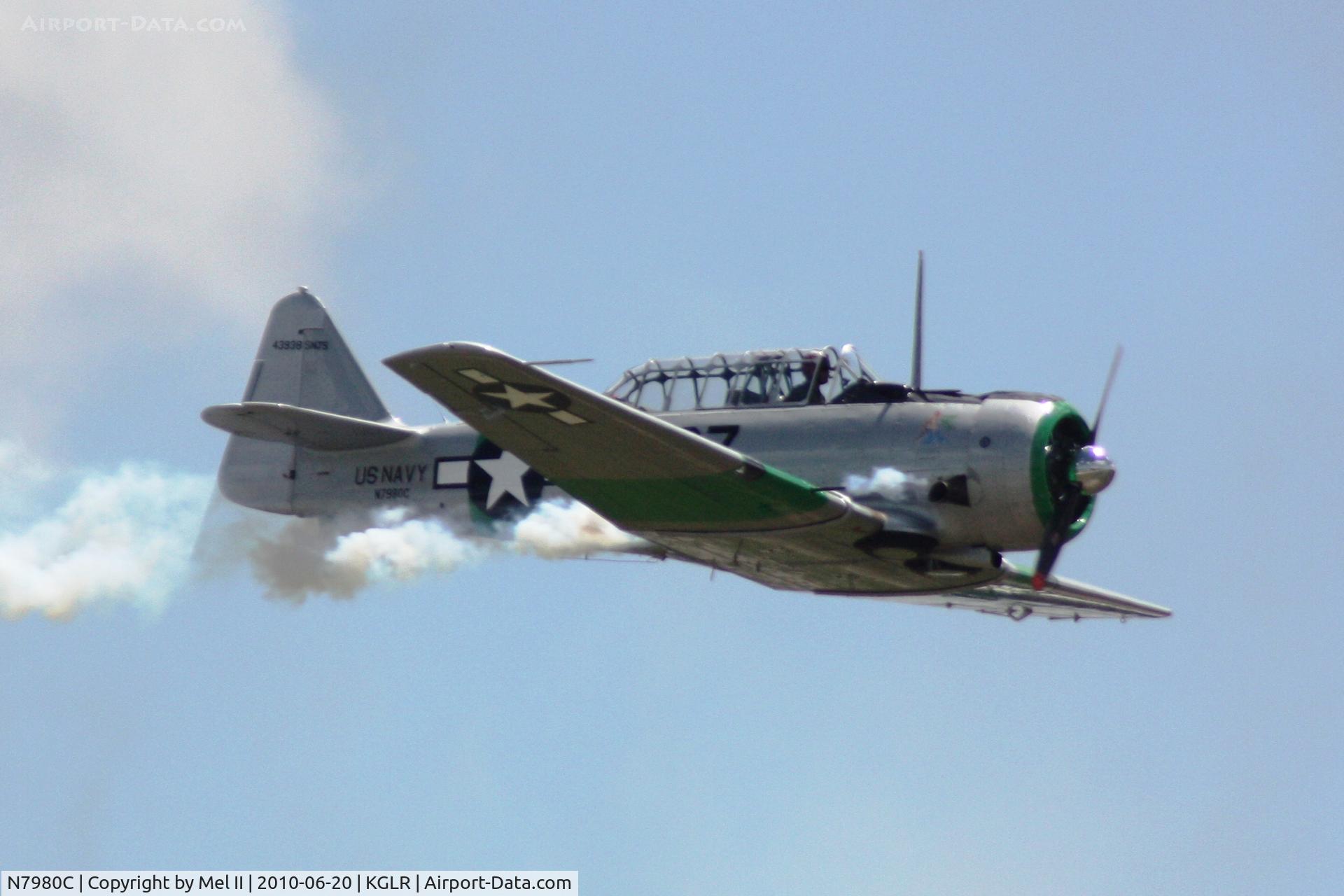N7980C, 1943 North American SNJ-5 Texan Texan C/N 43938, 2010 Wings Over Gaylord Air Show