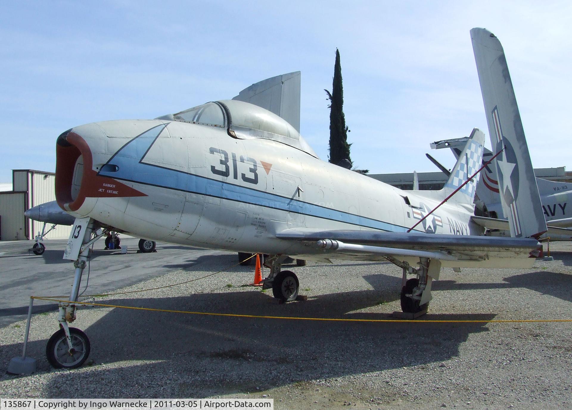 135867, North American FJ-3 Fury C/N 194-94, North American FJ-3 (F-1C) Fury at the Planes of Fame Air Museum, Chino CA