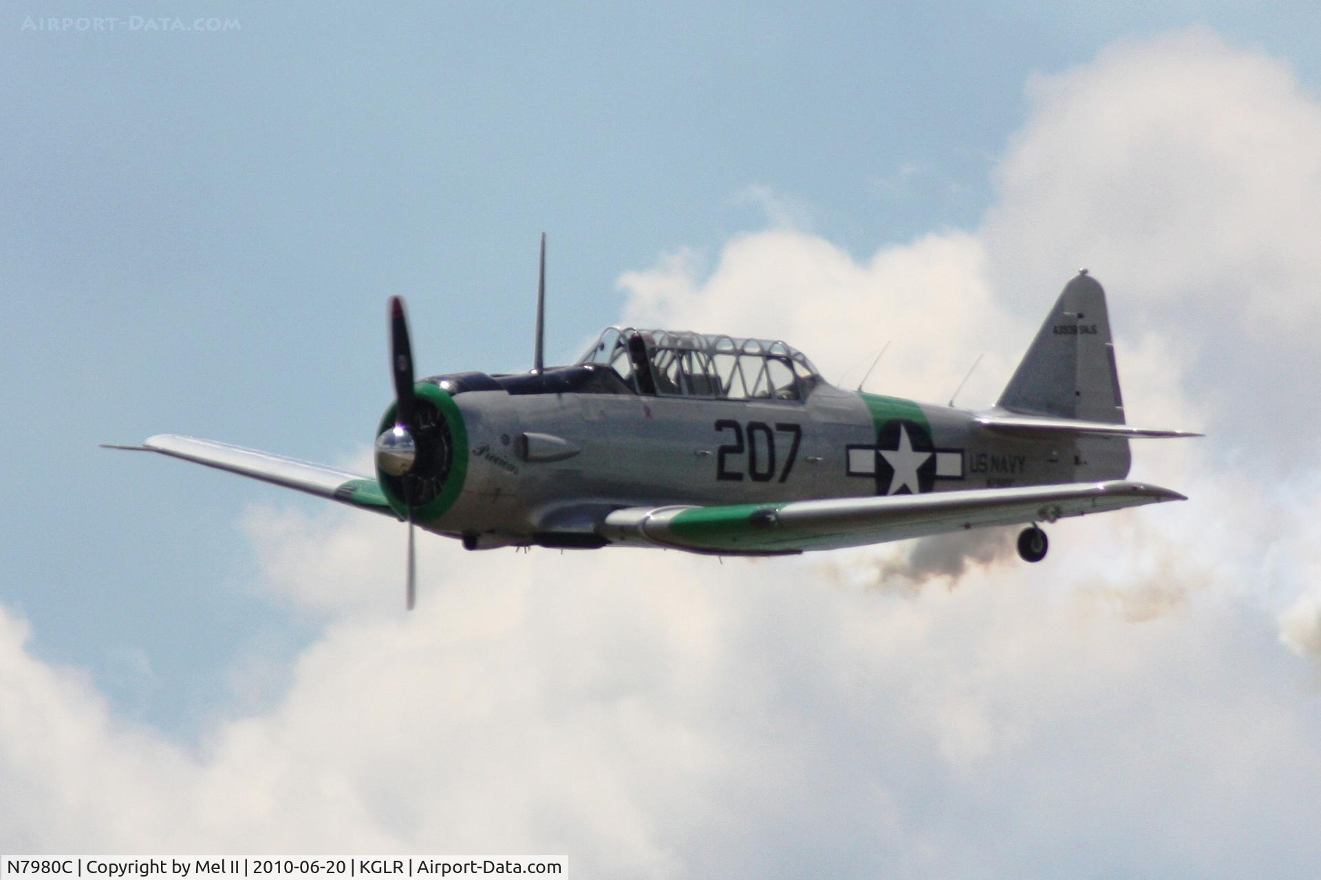 N7980C, 1943 North American SNJ-5 Texan Texan C/N 43938, 2010 Wings Over Gaylord Air Show