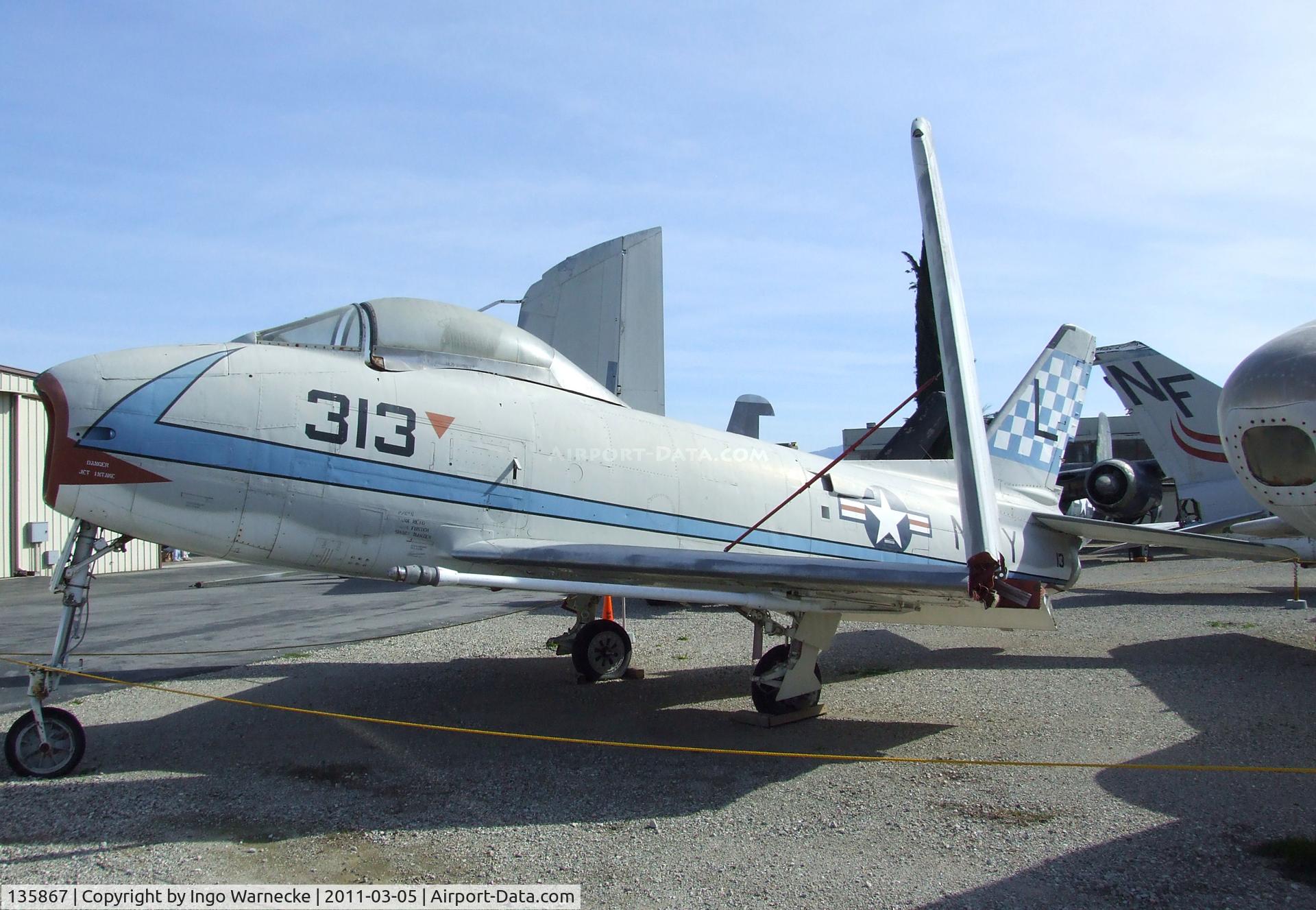 135867, North American FJ-3 Fury C/N 194-94, North American FJ-3 (F-1C) Fury at the Planes of Fame Air Museum, Chino CA