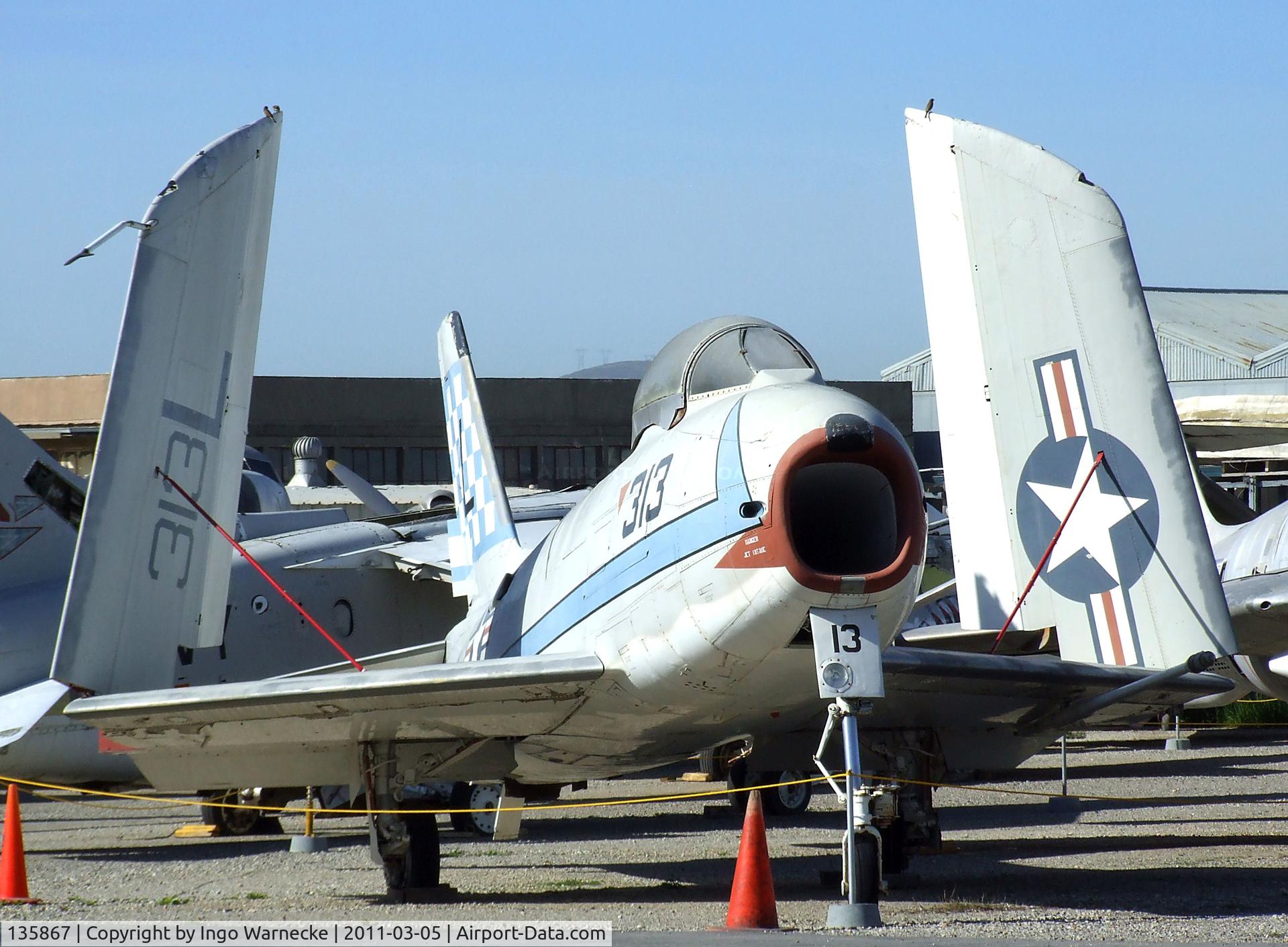 135867, North American FJ-3 Fury C/N 194-94, North American FJ-3 (F-1C) Fury at the Planes of Fame Air Museum, Chino CA
