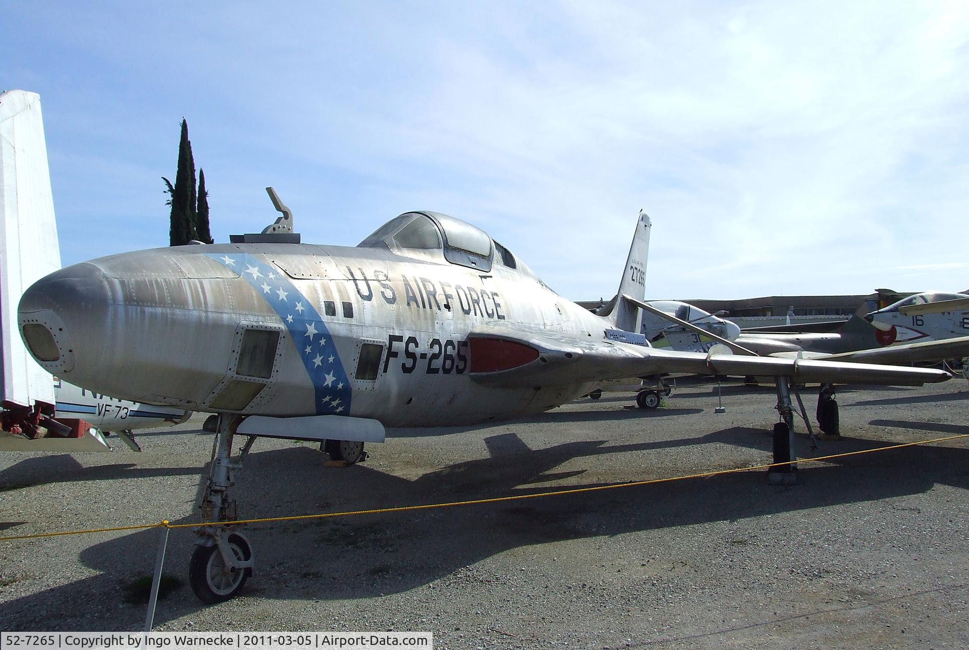 52-7265, 1953 Republic RF-84K-17-RE Thunderflash C/N 221, Republic RF-84K Thunderflash at the Planes of Fame Air Museum, Chino CA