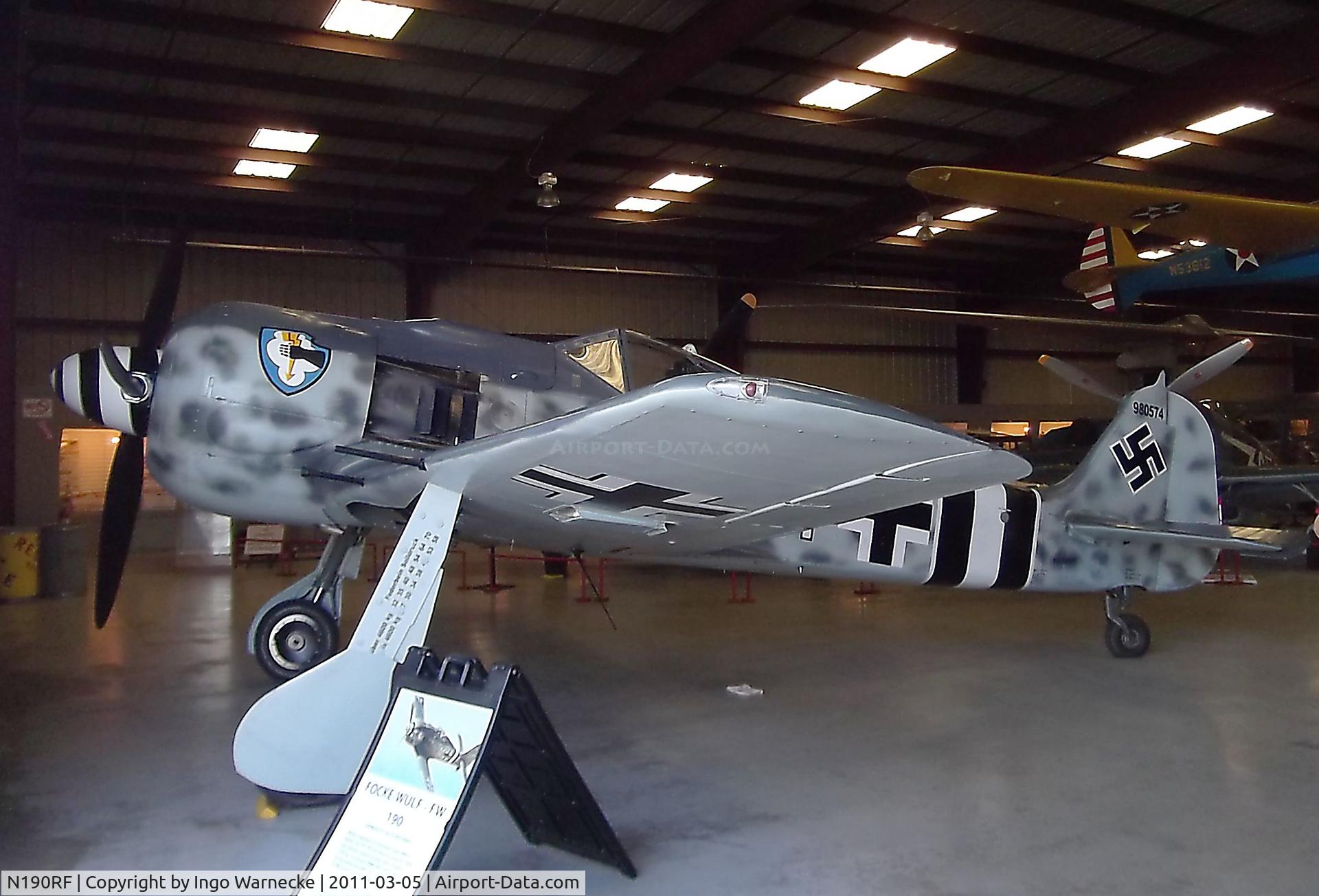 N190RF, Focke-Wulf Fw-190A-9 C/N 980 574, Focke-Wulf Fw 190A-9 at the Planes of Fame Air Museum, Chino CA