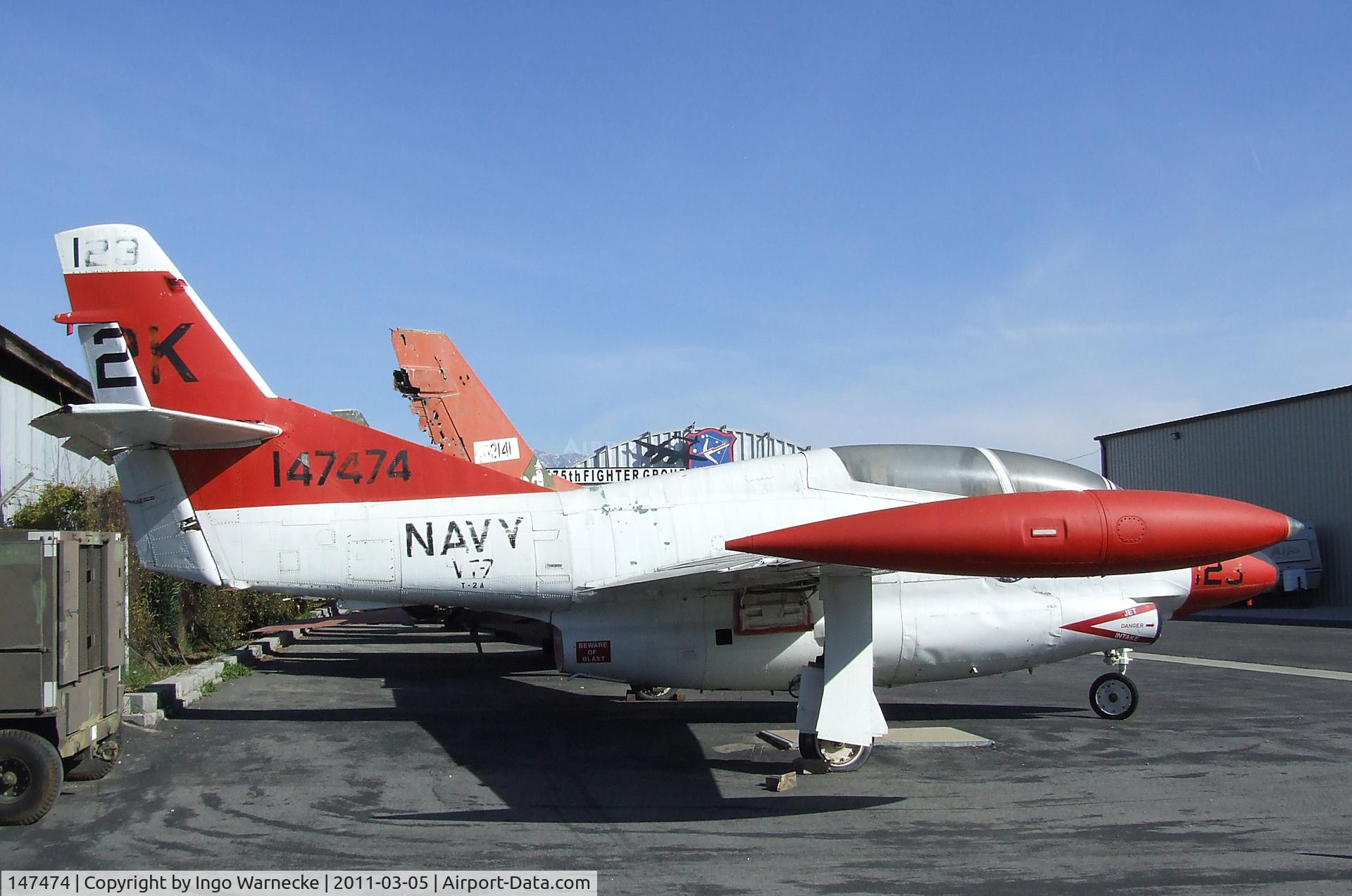 147474, North American T-2A Buckeye C/N 253-65, North American T-2A Buckeye at the Planes of Fame Air Museum, Chino CA