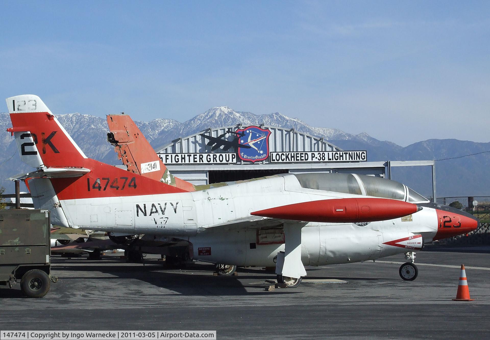 147474, North American T-2A Buckeye C/N 253-65, North American T-2A Buckeye at the Planes of Fame Air Museum, Chino CA