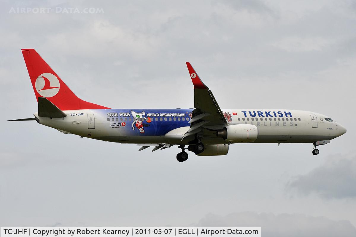 TC-JHF, 2008 Boeing 737-8F2 C/N 35745, On short finals for r/w 9L