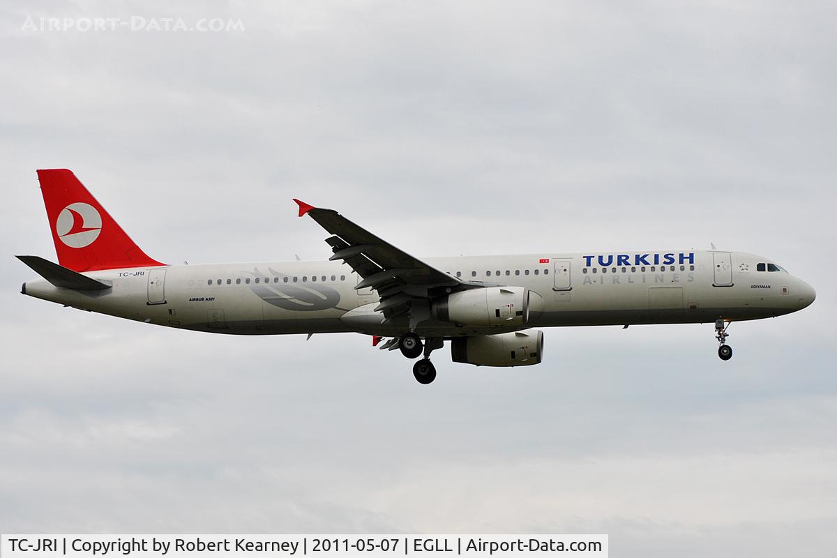 TC-JRI, 2008 Airbus A321-231 C/N 3405, On short finals for r/w 9L