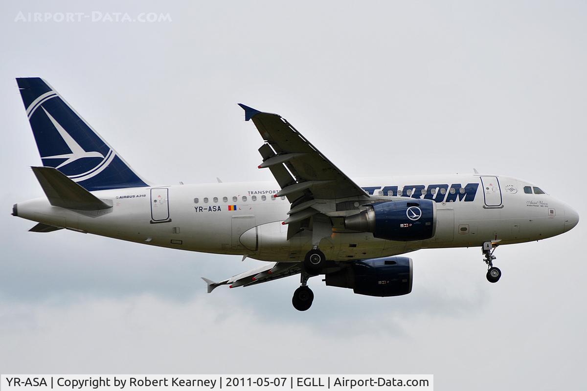 YR-ASA, 2006 Airbus A318-111 C/N 2931, On short finals for r/w 9L