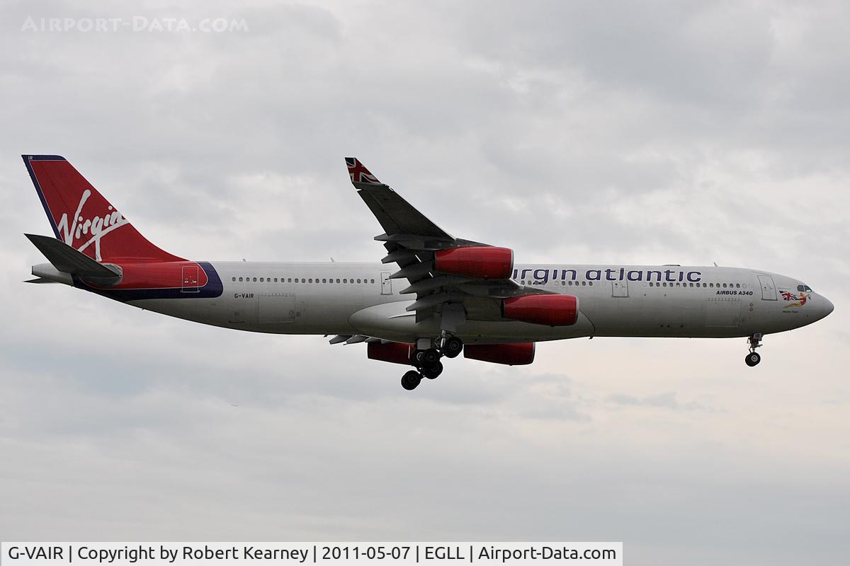 G-VAIR, 1997 Airbus A340-313 C/N 164, On short finals for r/w 9L