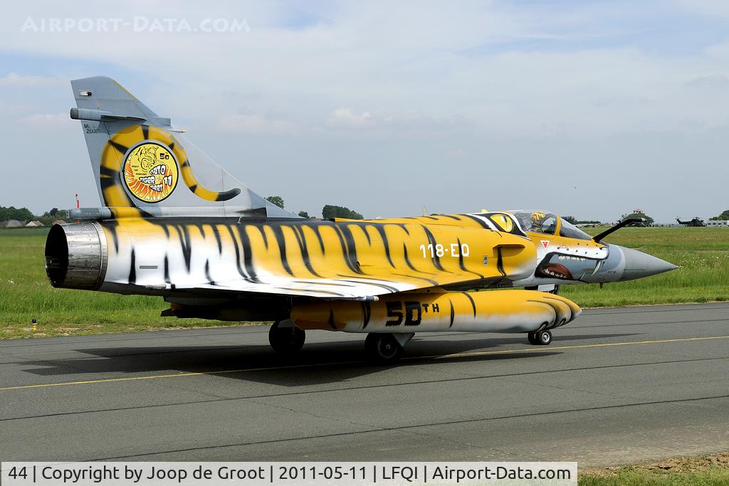 44, Dassault Mirage 2000-5F C/N 208, in tiger colours for the 2011 NATO Tiger Meet