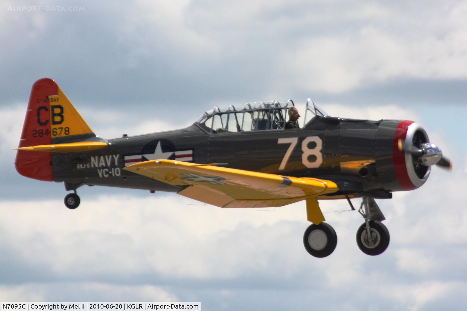 N7095C, North American AT-6D Texan C/N 42-84678, 2010 Wings Over Gaylord Air Show