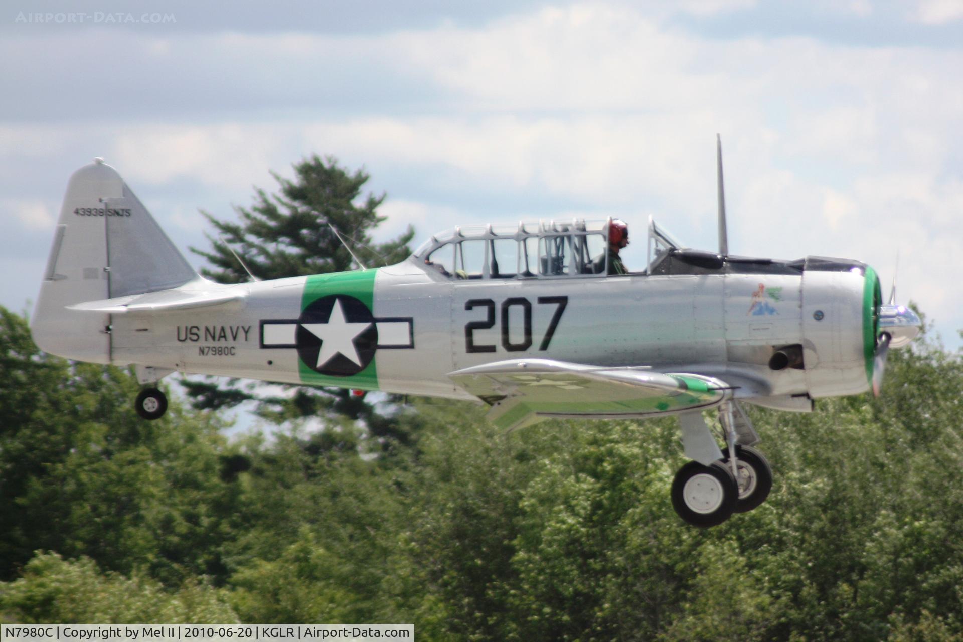 N7980C, 1943 North American SNJ-5 Texan Texan C/N 43938, 2010 Wings Over Gaylord Air Show