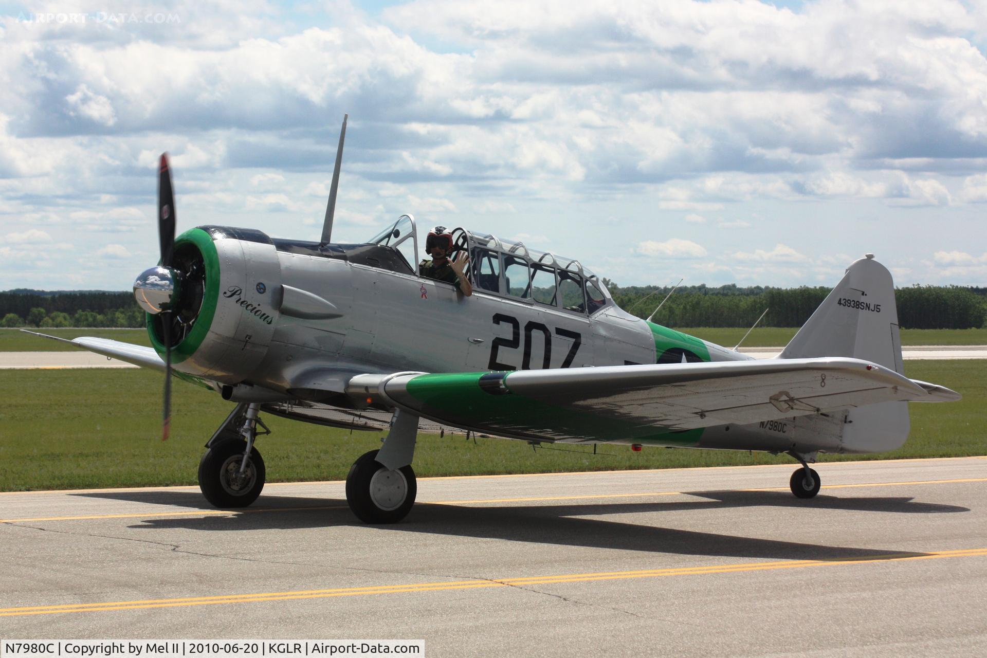 N7980C, 1943 North American SNJ-5 Texan Texan C/N 43938, 2010 Wings Over Gaylord Air Show