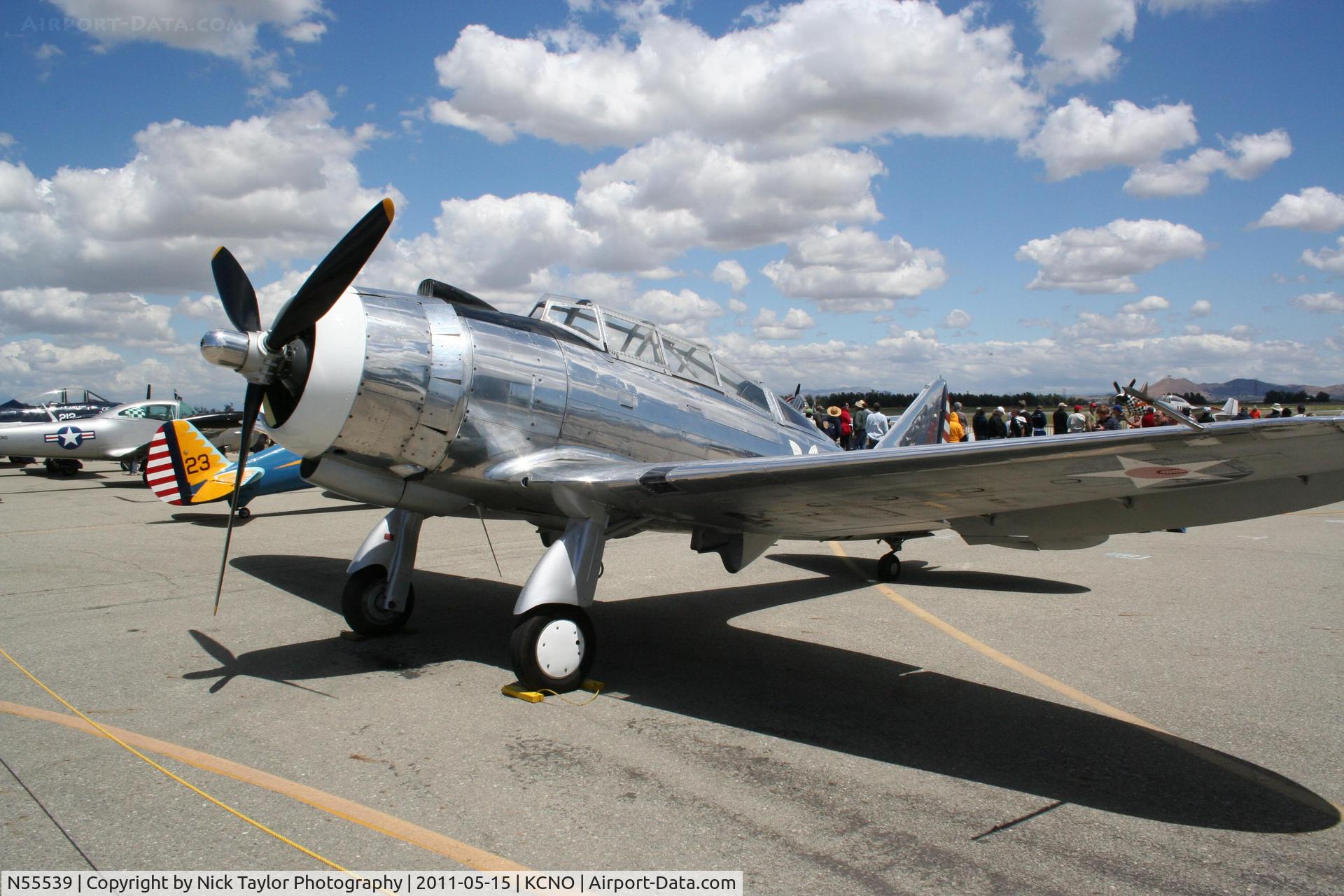 N55539, 1940 Republic AT-12 Guardsman C/N 483-38, On display at the planes of fame air show