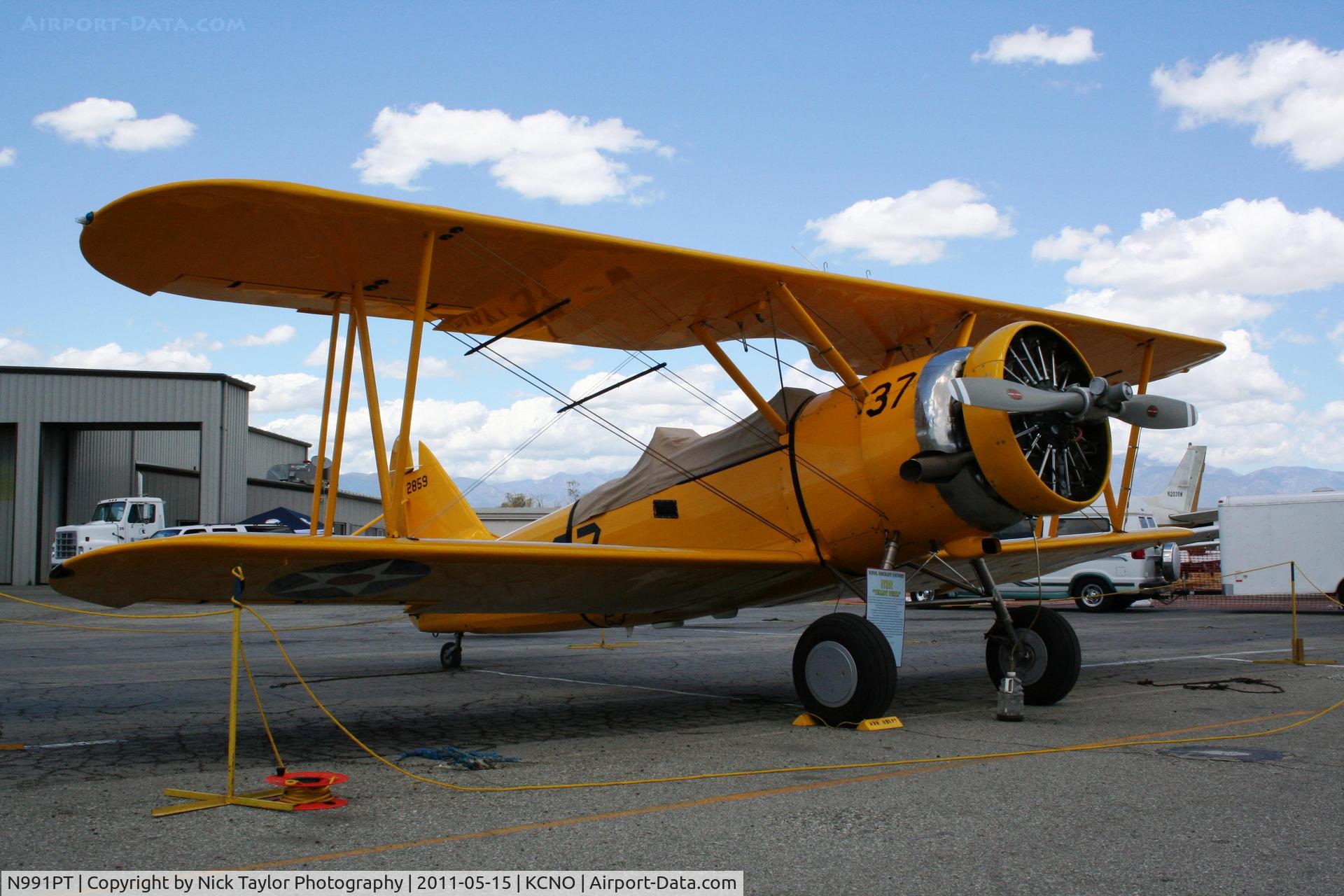 N991PT, 1938 Naval Aircraft Factory N3N-3 C/N 2859, On display at the Planes of Fame Air SHow