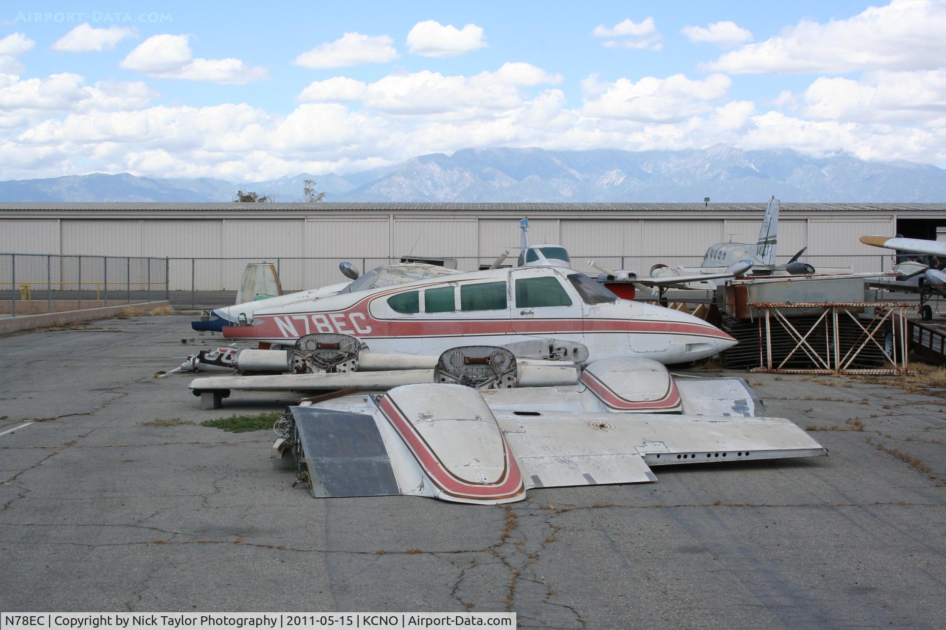N78EC, 1967 Cessna 320E Executive Skyknight C/N 320E-0090, Missing a few pieces at Chino