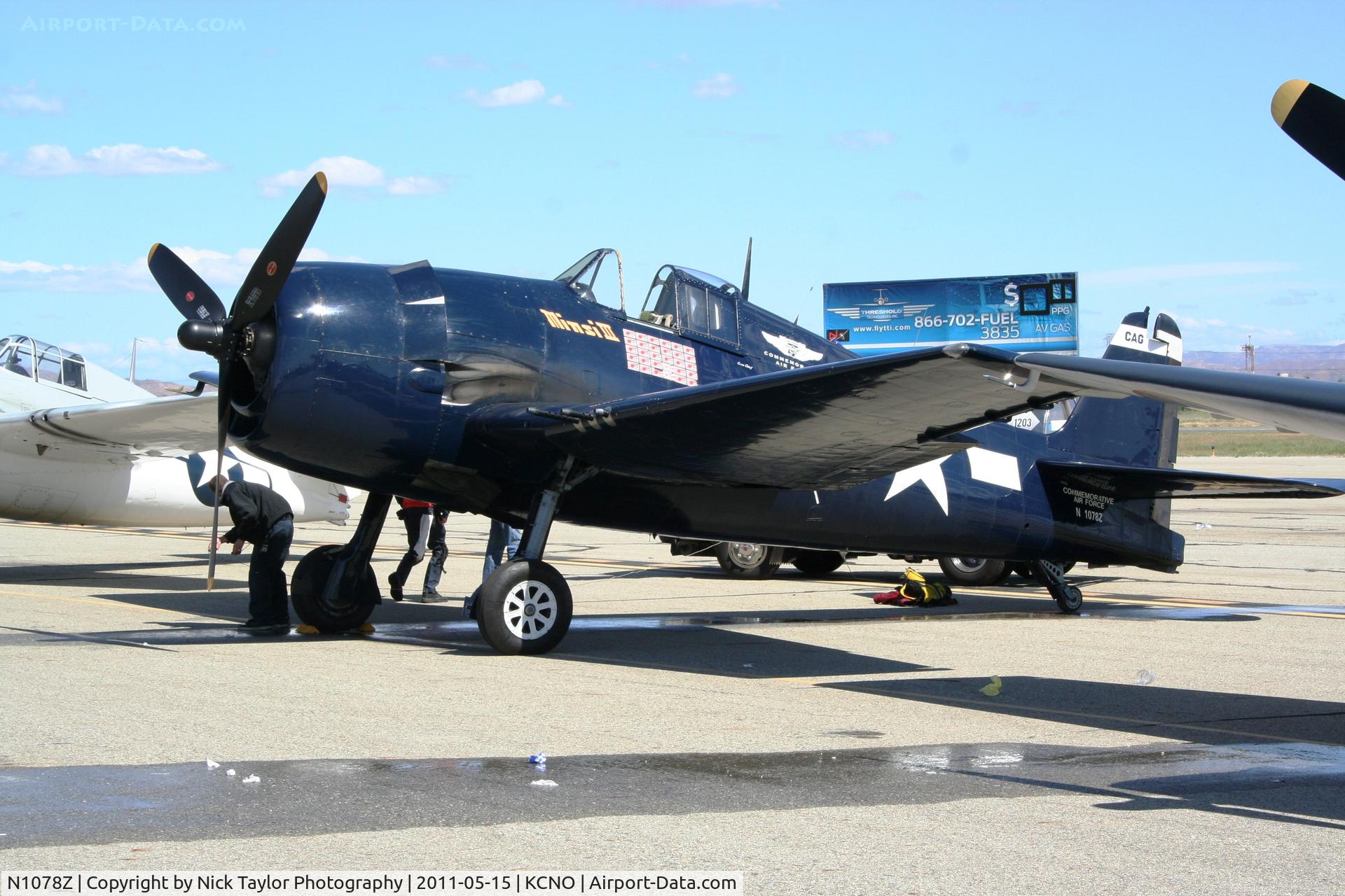N1078Z, 1963 Grumman F6F-5 Hellcat C/N 27354801-66, On display at the Planes of Fame Air Show