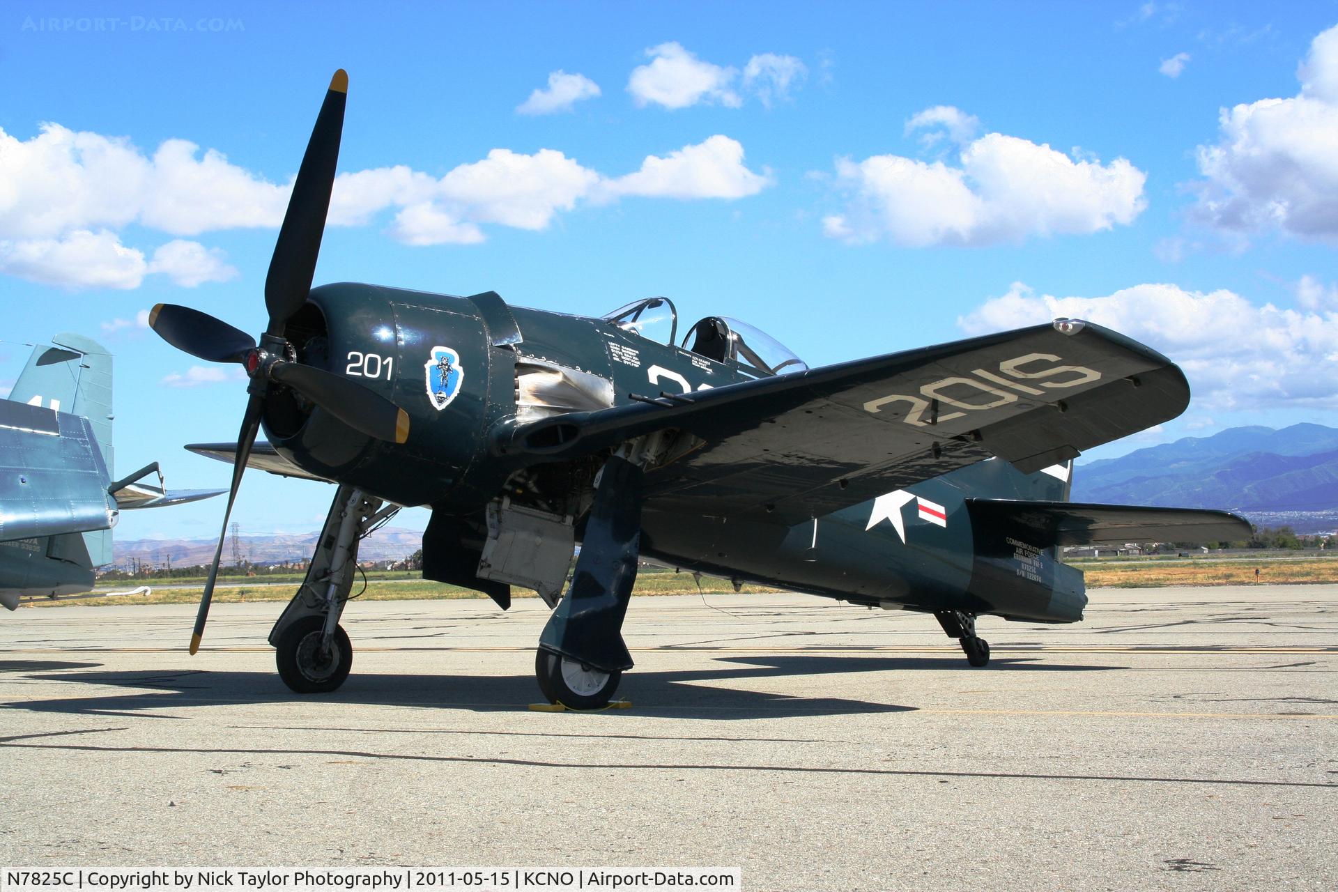 N7825C, 1948 Grumman F8F-2 (G58) Bearcat C/N D.1227, On display at the Planes of Fame Air Show
