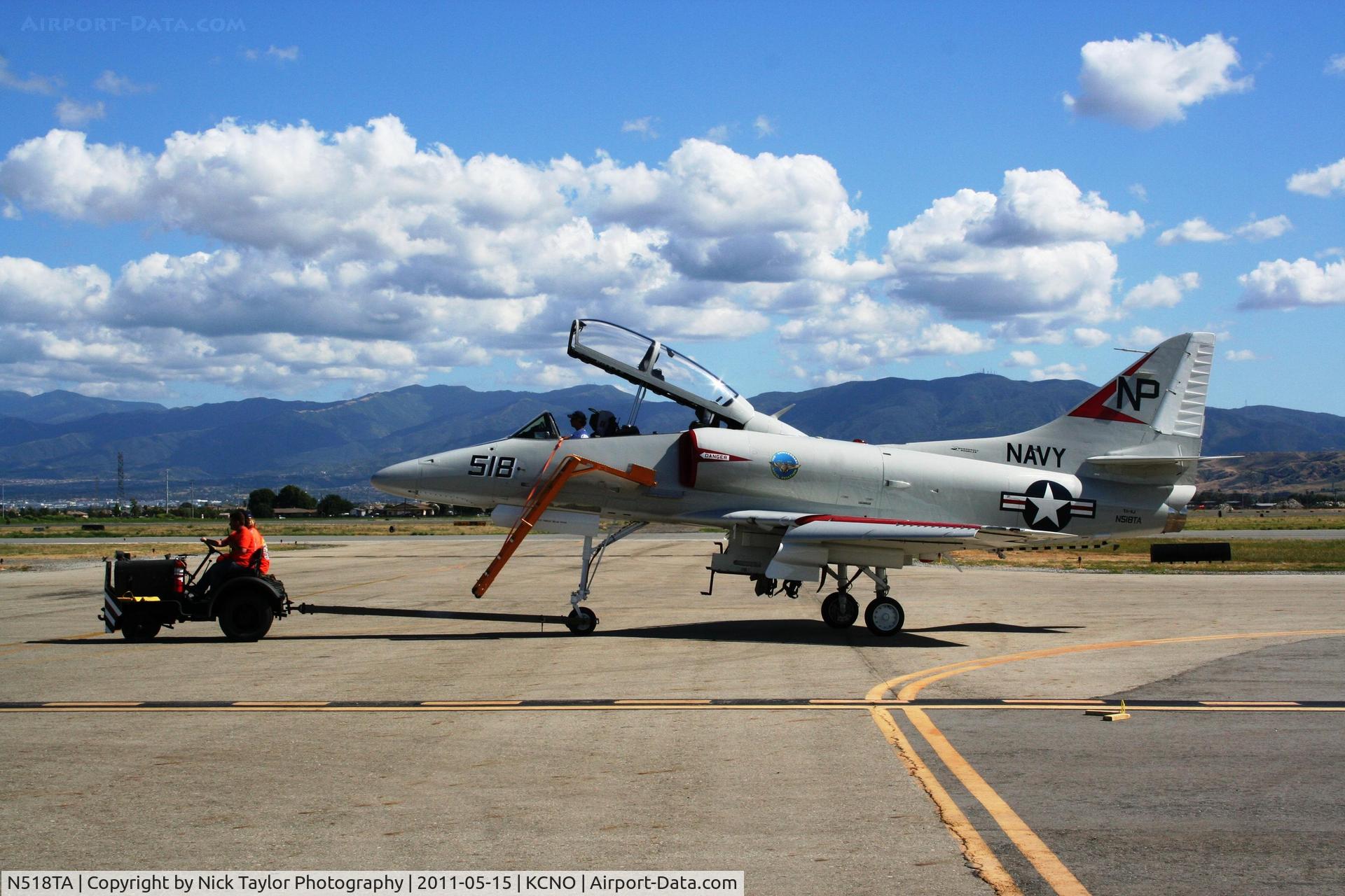 N518TA, 2010 Douglas TA-4J Skyhawk C/N 14291, Taxiing off the ramp