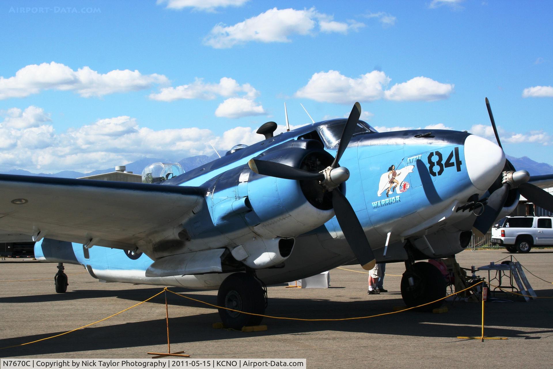 N7670C, 1945 Lockheed PV-2 Harpoon C/N 15-1438, On display at the Planes of Fame Air Show