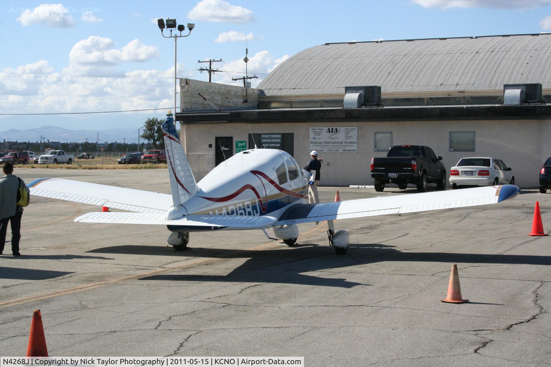N4268J, 1967 Piper PA-28-140 C/N 28-22626, Parked at Chino