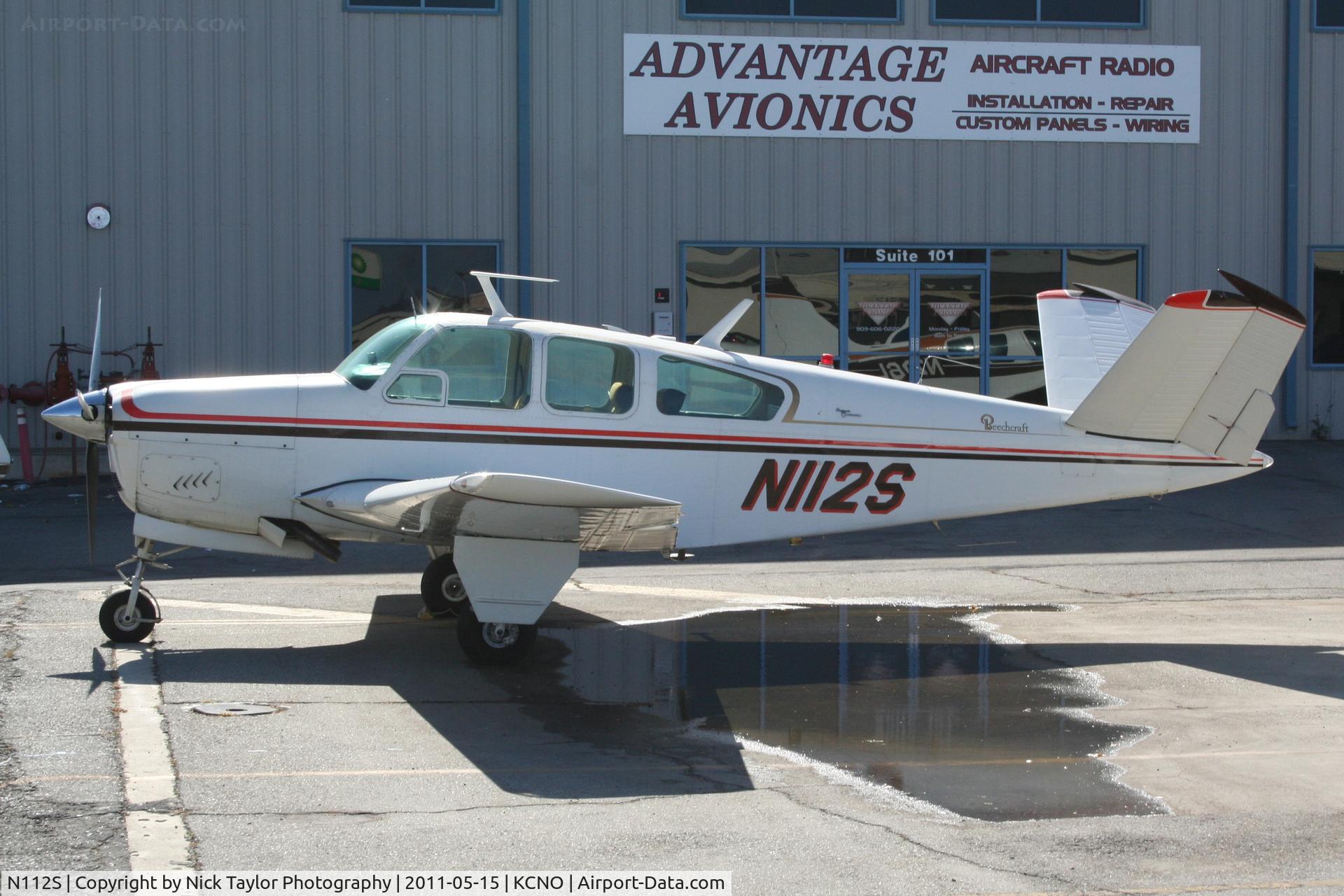 N112S, 1964 Beech S35 Bonanza C/N D-7466, Parked at Chino