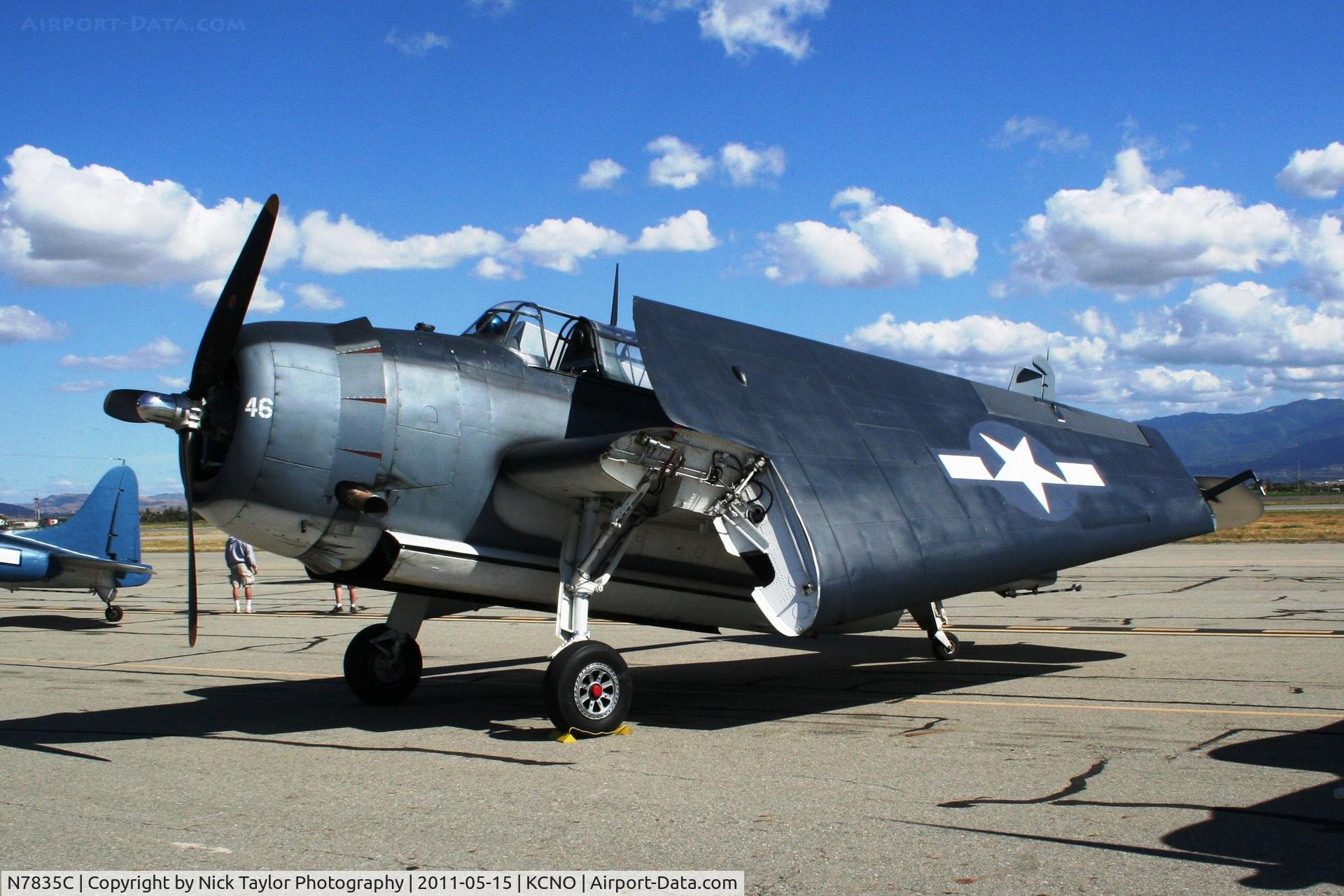 N7835C, Grumman TBM-3E Avenger C/N 7154, Parked at Chino for the Air Show