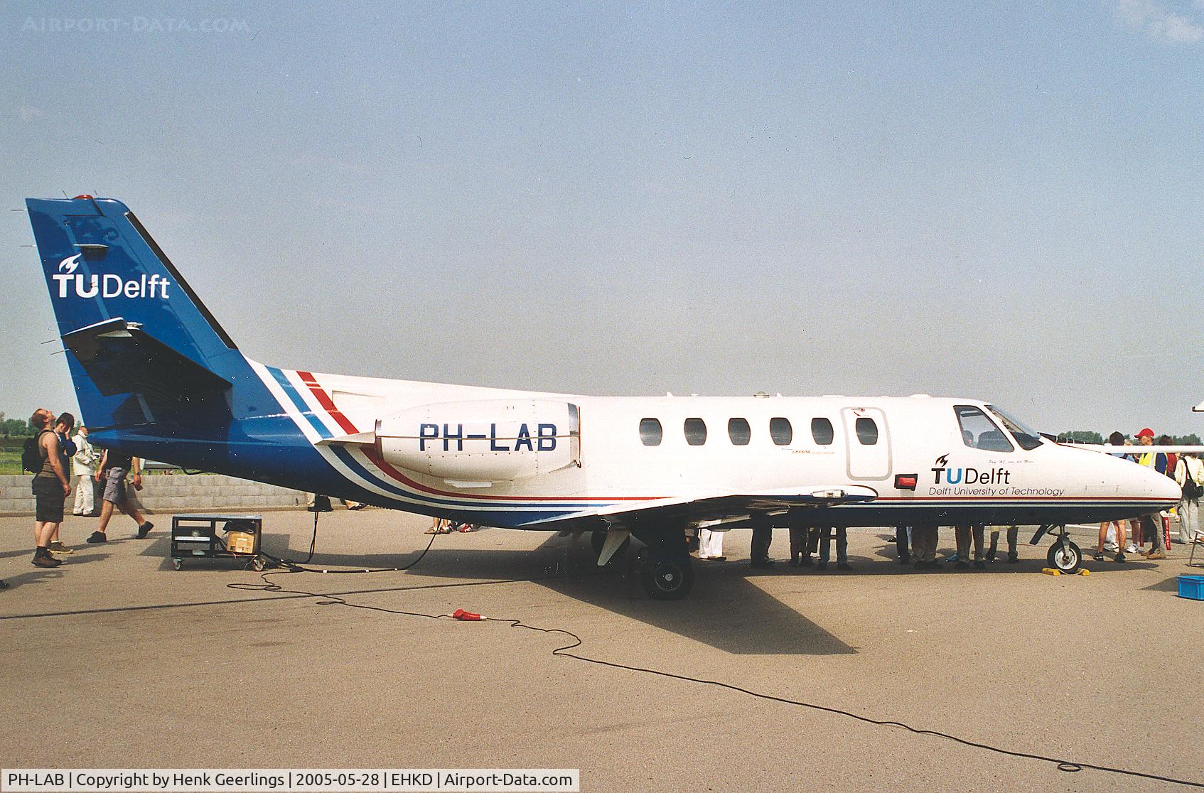 PH-LAB, 1992 Cessna 550 Citation II C/N 550-0712, NLR , National Aerospace  Laboratory of The Netherlands.Spcl c/s NLR / TU Delft ; Delft University of Technology 