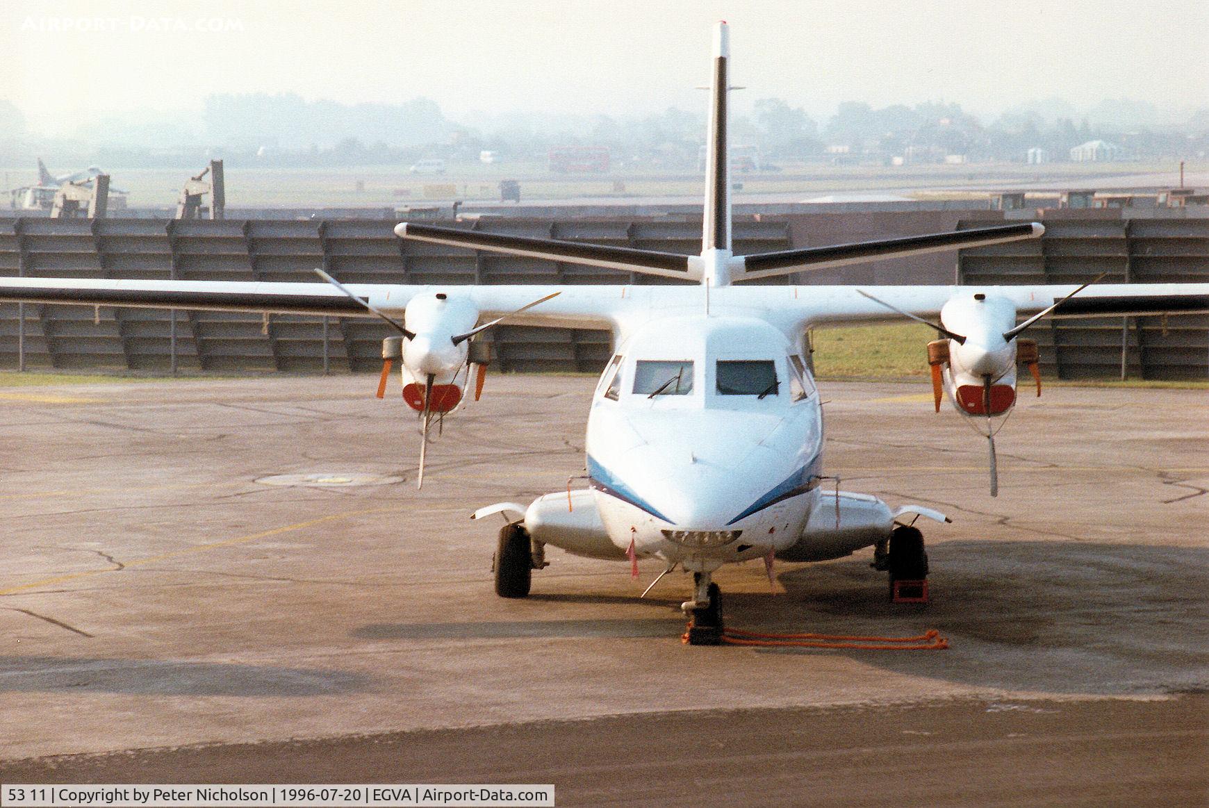 53 11, 1980 Let L-410UVP Turbolet C/N 800526, Let 410 Turbolet of the German Air Force on the flight-line at the 1996 Royal Intnl Air Tattoo at RAF Fairford.