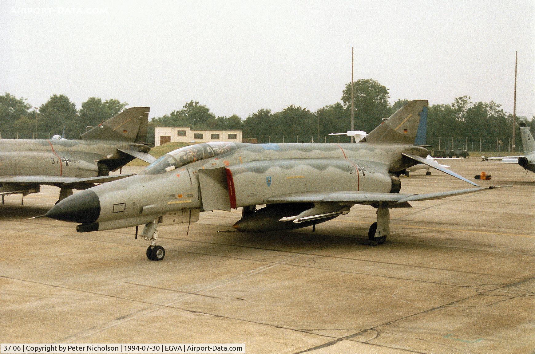 37 06, 1972 McDonnell Douglas F-4F Phantom II C/N 4356, Another view of the JBG-35 German Air Force F-4F Phantom on the flight-line at the 1994 Intnl Air Tattoo at RAF Fairford.