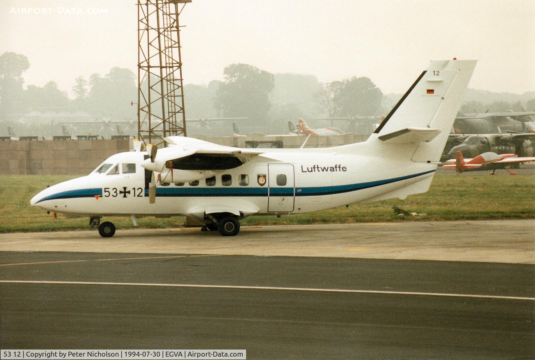 53 12, 1980 Let L-410UVP Turbolet C/N 800527, L-410 Turbolet of the German Air Force FBS VIP Flight on the flight-line at the 1994 Intnl Air Tattoo at RAF Fairford.