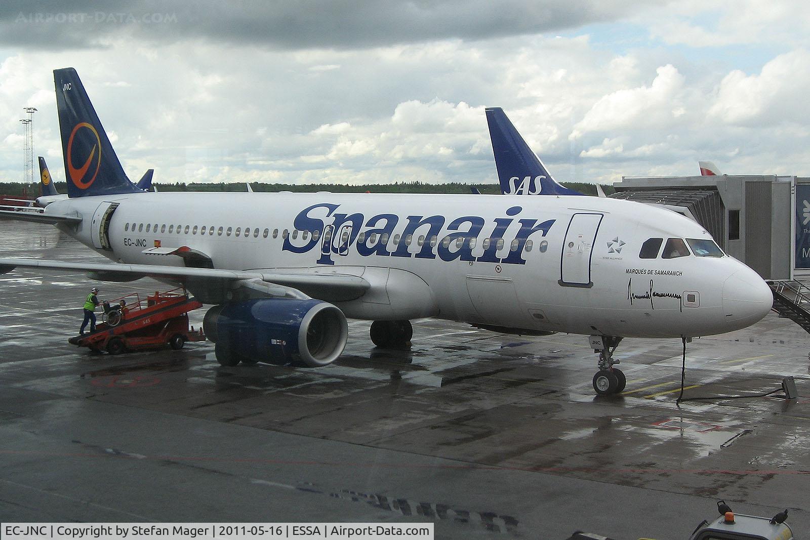 EC-JNC, 2005 Airbus A320-232 C/N 2589, Spanair at Stockholm-Arlanda