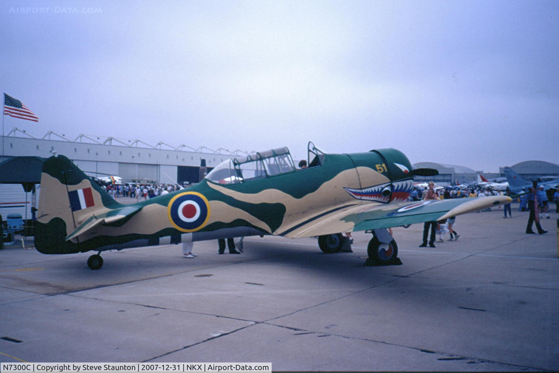 N7300C, 1958 North American AT-6D Harvard II C/N 43763, Taken at NAS Miramar Airshow in 1988 (scan of a slide) - Unknown Aircraft