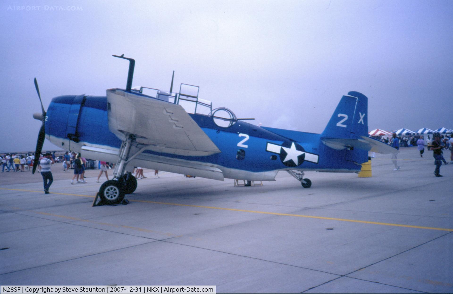 N28SF, Grumman TBM-3 Avenger C/N 85983, Taken at NAS Miramar Airshow in 1988 (scan of a slide) - Unknown Aircraft