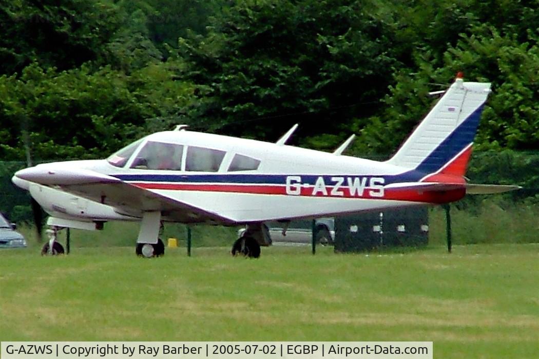 G-AZWS, 1969 Piper PA-28R-180 Cherokee Arrow C/N 28R-30749, Piper PA-28R-180 Cherokee Arrow [28R-30749] Kemble~G 02/07/2005. Not the best of shots like a number over that weekend they were taken in poor light and rain most of the time.