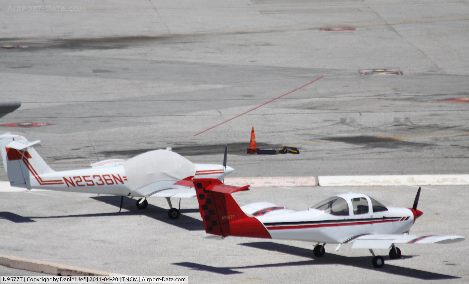 N9577T, 1978 Piper PA-38-112 Tomahawk C/N 38-78A0136, N9577T park on the main ramp at TNCM