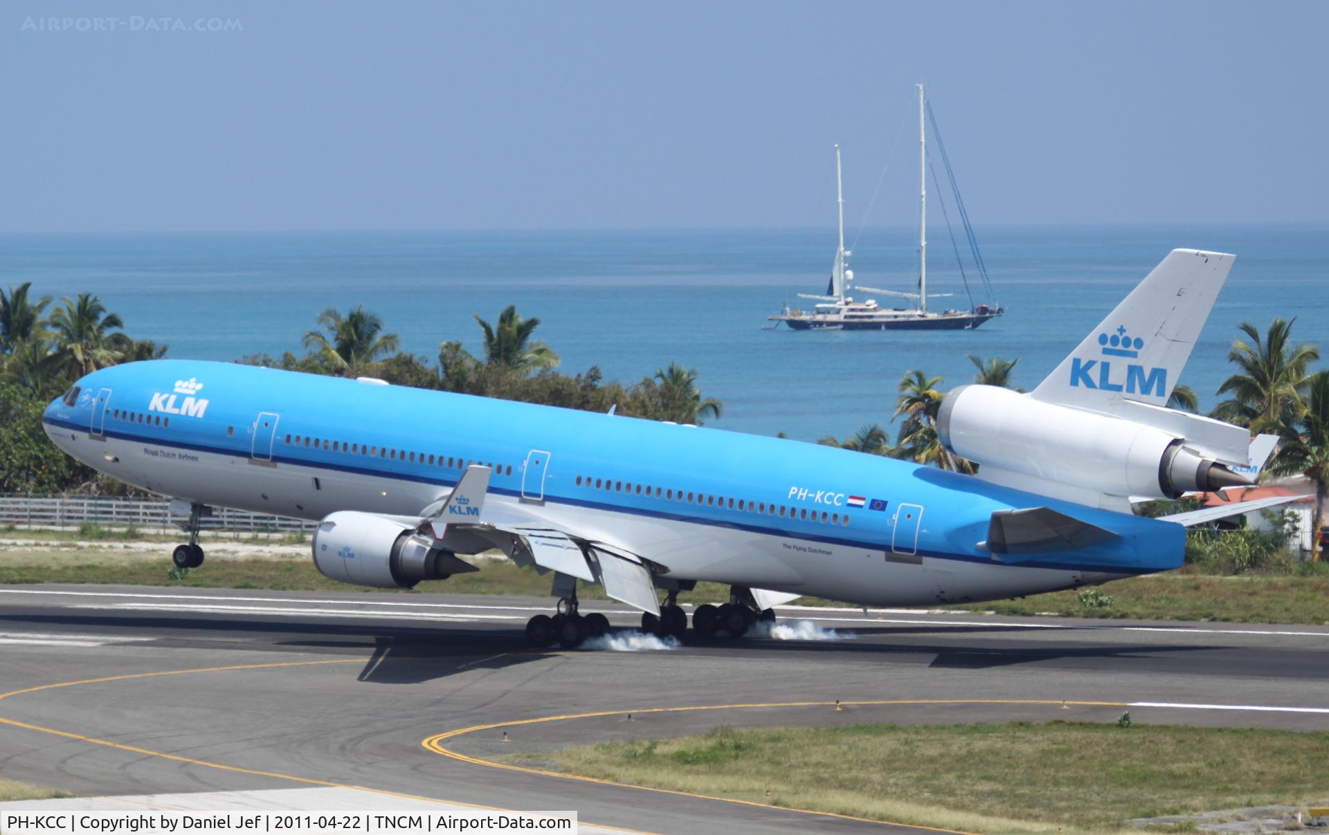 PH-KCC, 1994 McDonnell Douglas MD-11 C/N 48557, KLM PH-KCC landing at TNCM