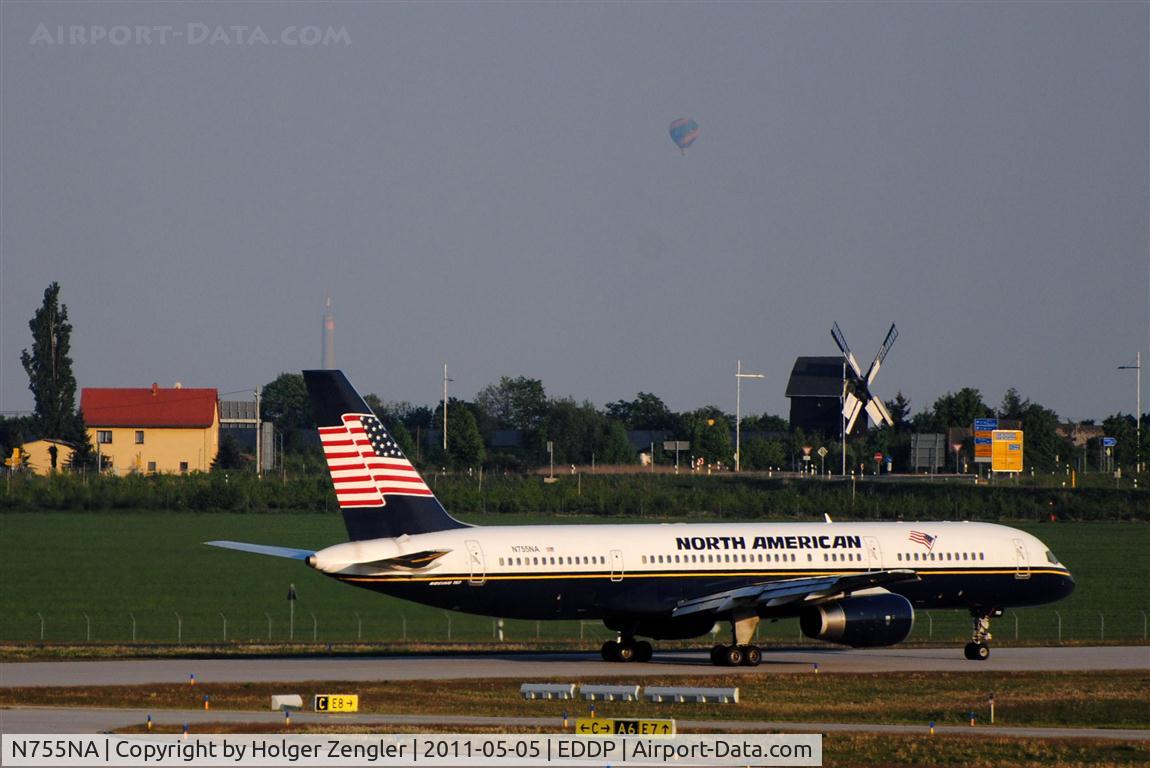 N755NA, 2000 Boeing 757-28A C/N 30043, Evening arrival for a stopover in good old LEJ airport