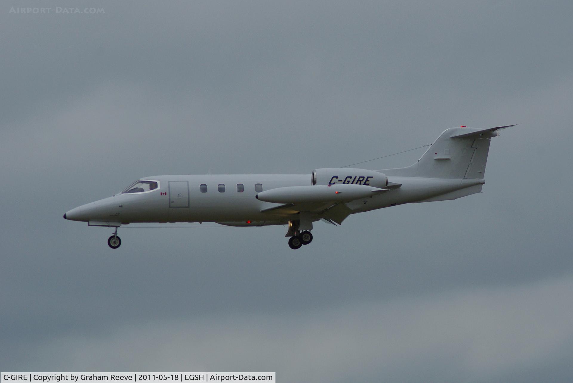 C-GIRE, 1974 Gates LearJet 35 C/N 35-004, On Finals.