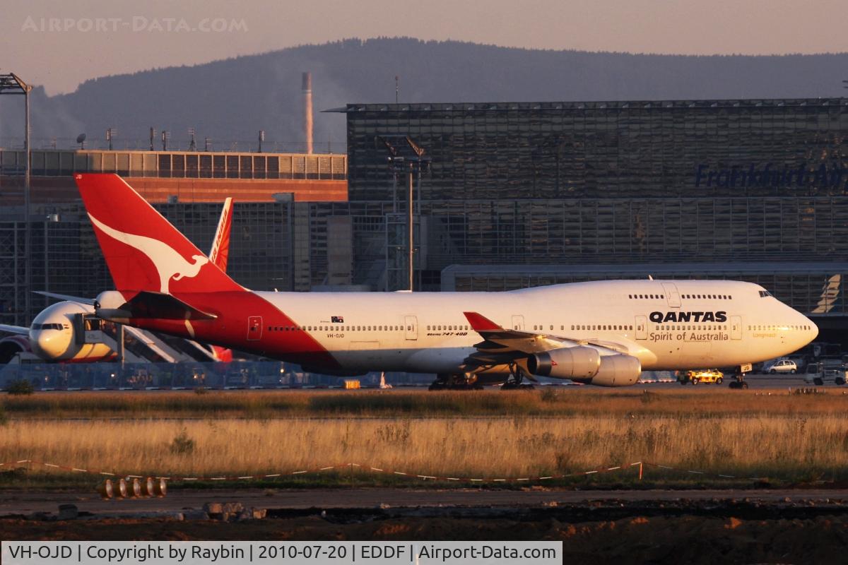 VH-OJD, 1989 Boeing 747-438 C/N 24481, 1st light at FRA